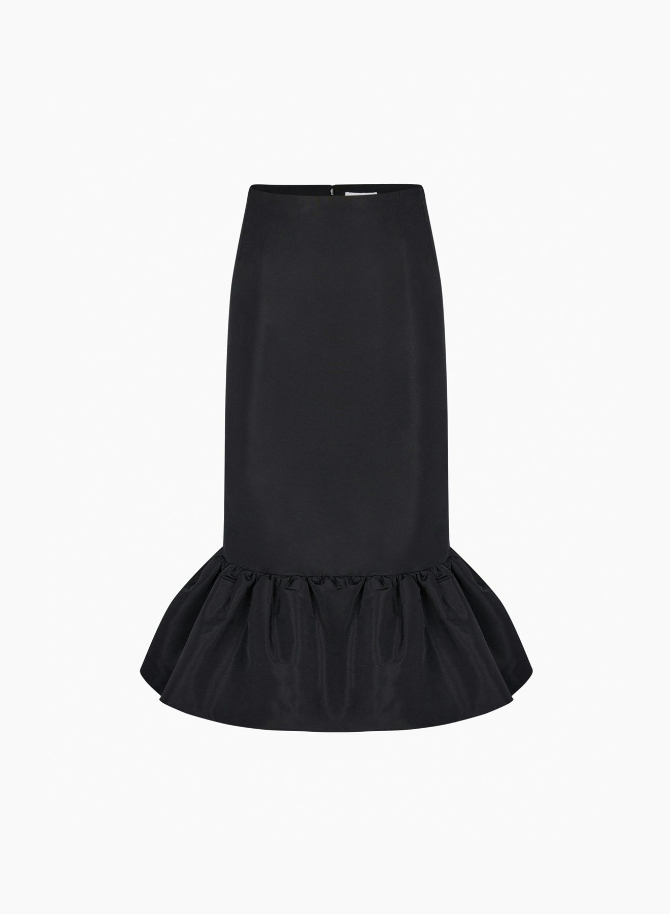 Midi Taffeta Peplum Skirt Black - Nina Ricci 