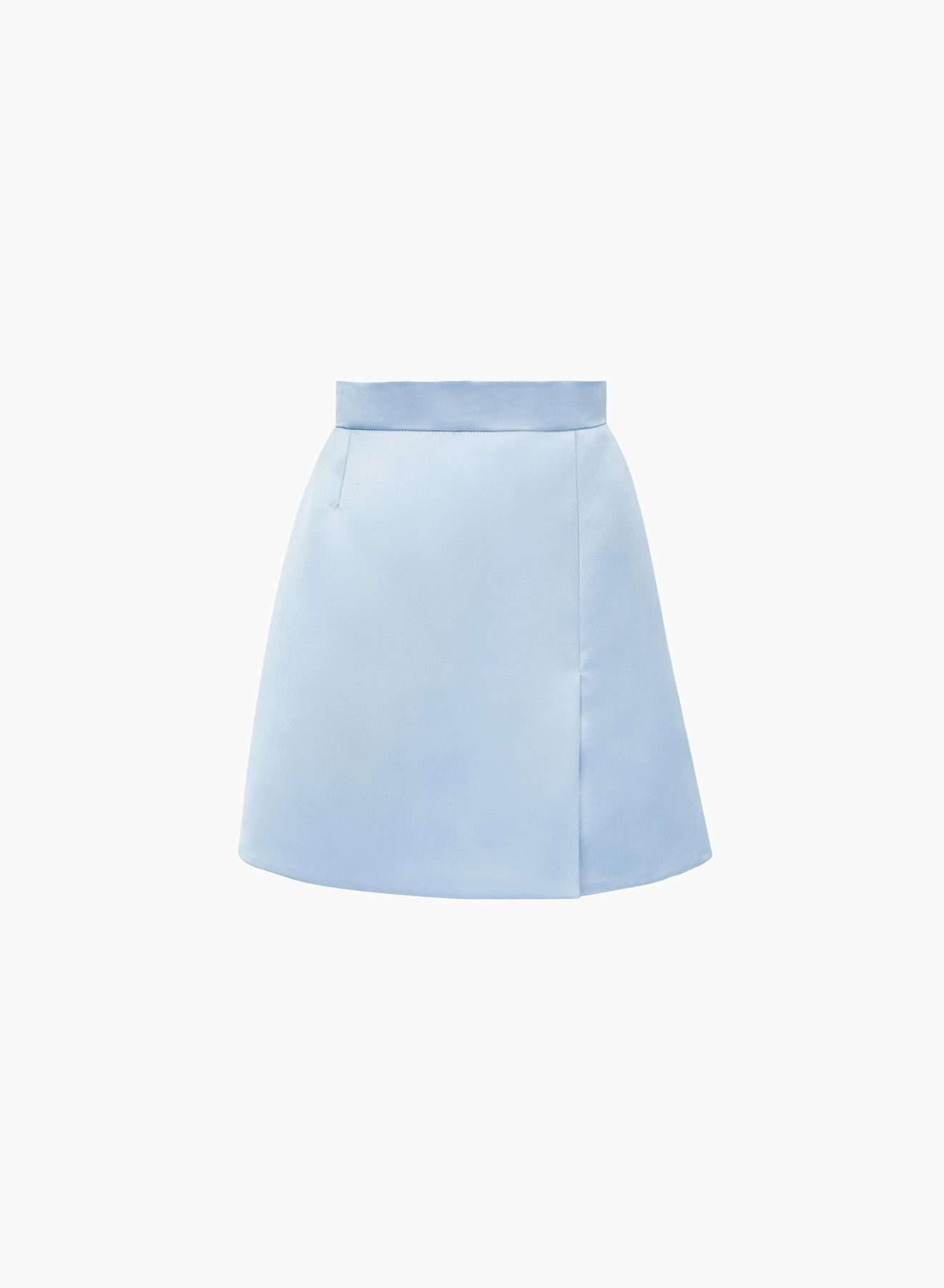 Mini a-line satin skirt in blue - Nina Ricci
