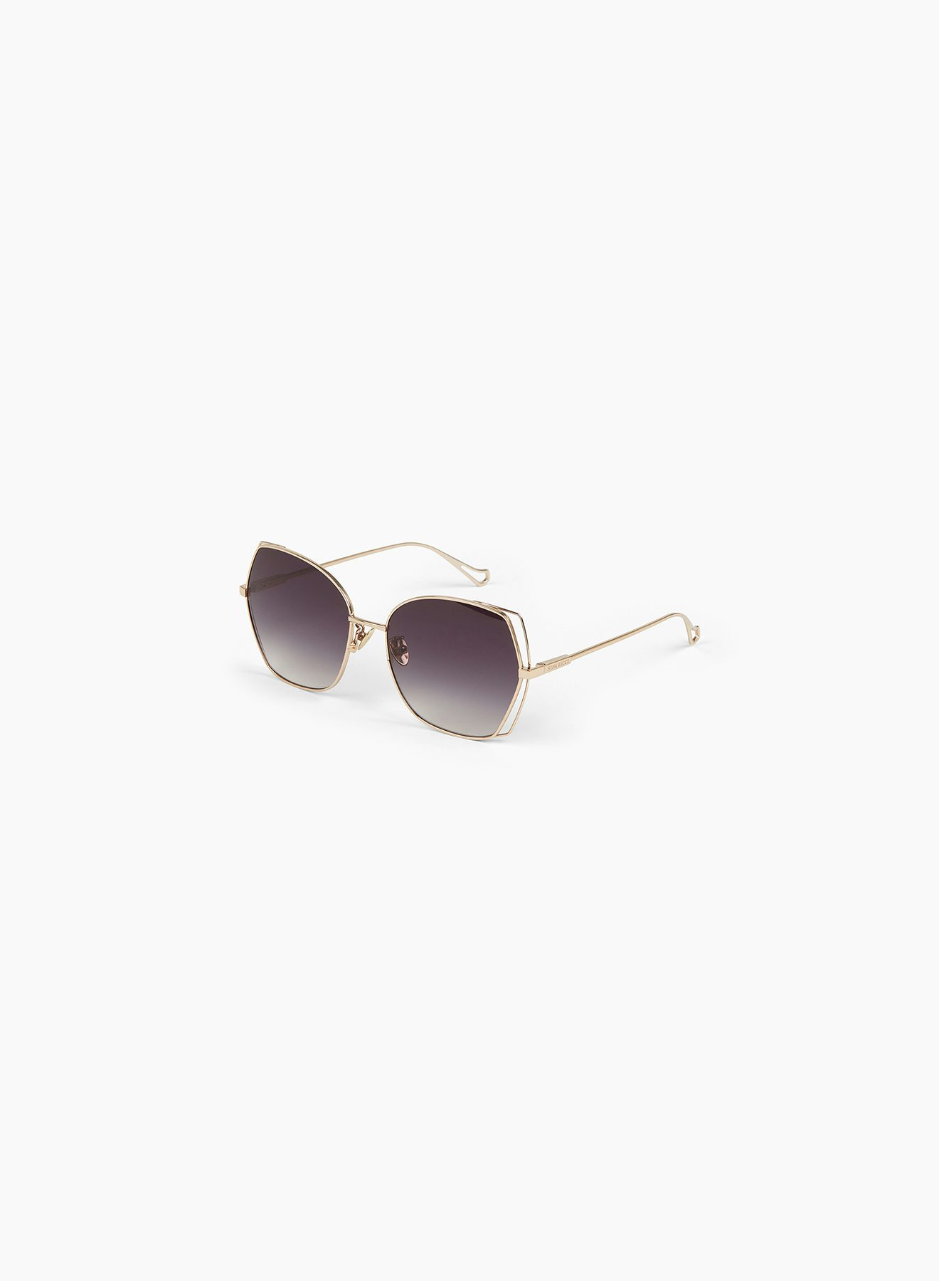 Geometric Sunglasses in Metal Shiny Total Rose Gold - Nina Ricci 