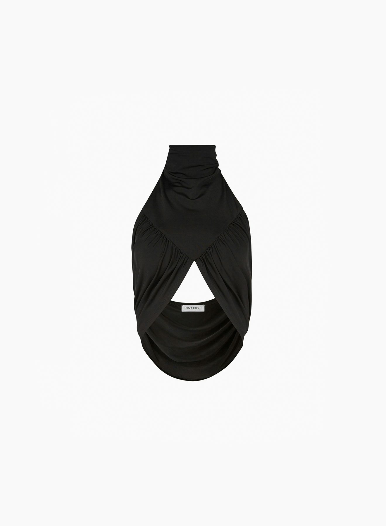 Draped halter top in black - Nina Ricci