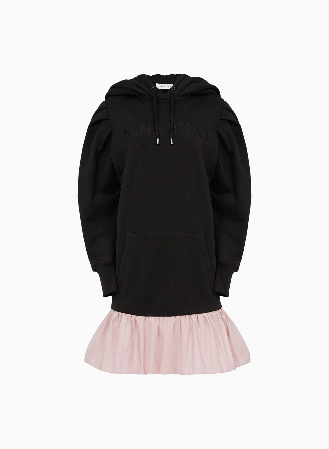 Peplum hoodie dress in black - Nina Ricci