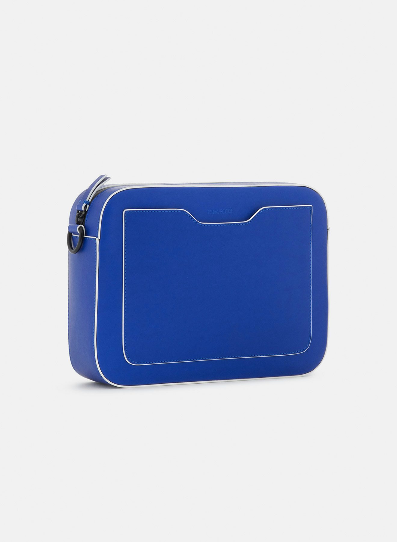 Grand sac caméra en cuir de veau bleu Klein - Nina Ricci
