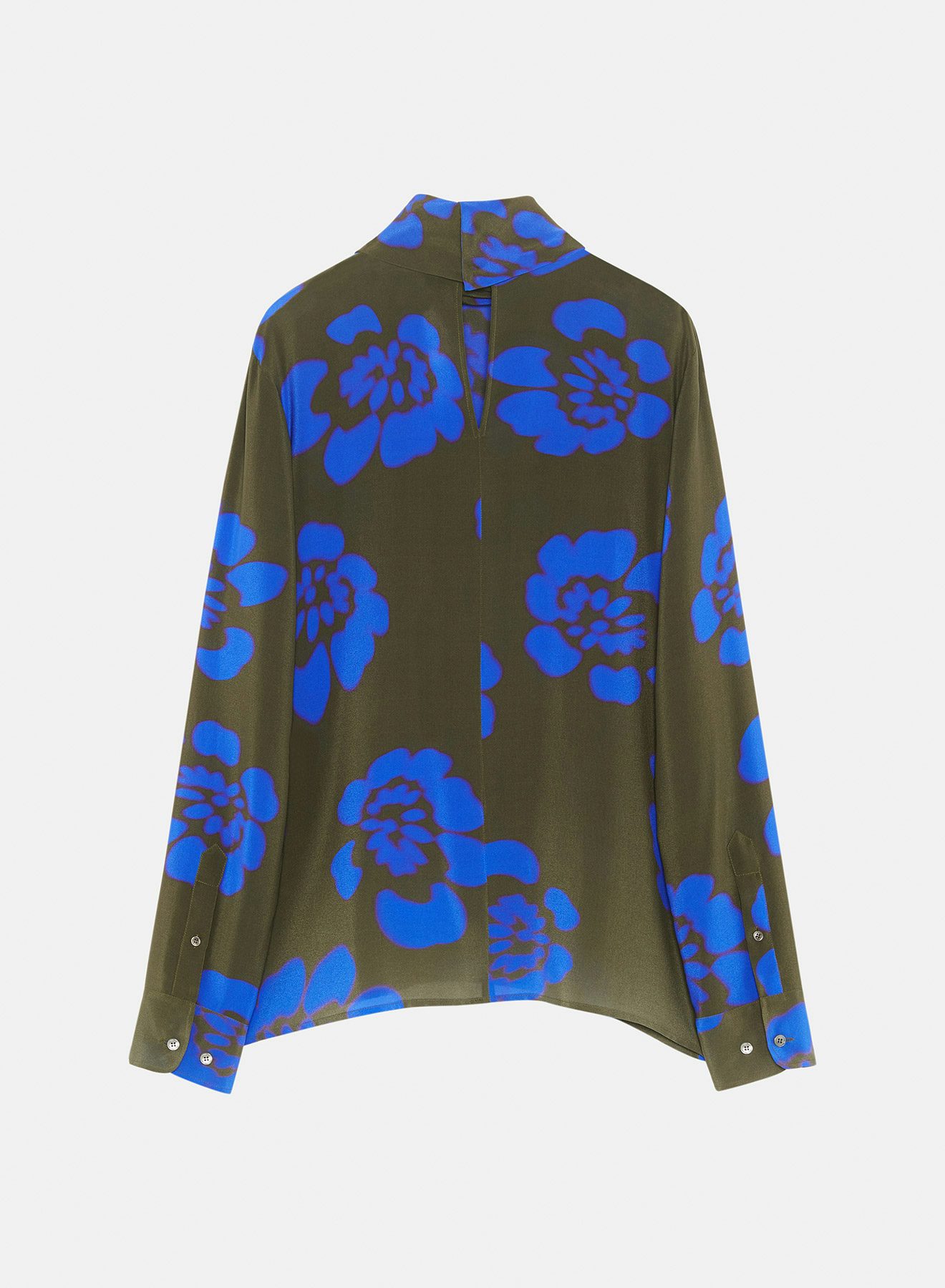 Silk crepon top khaki - Nina Ricci
