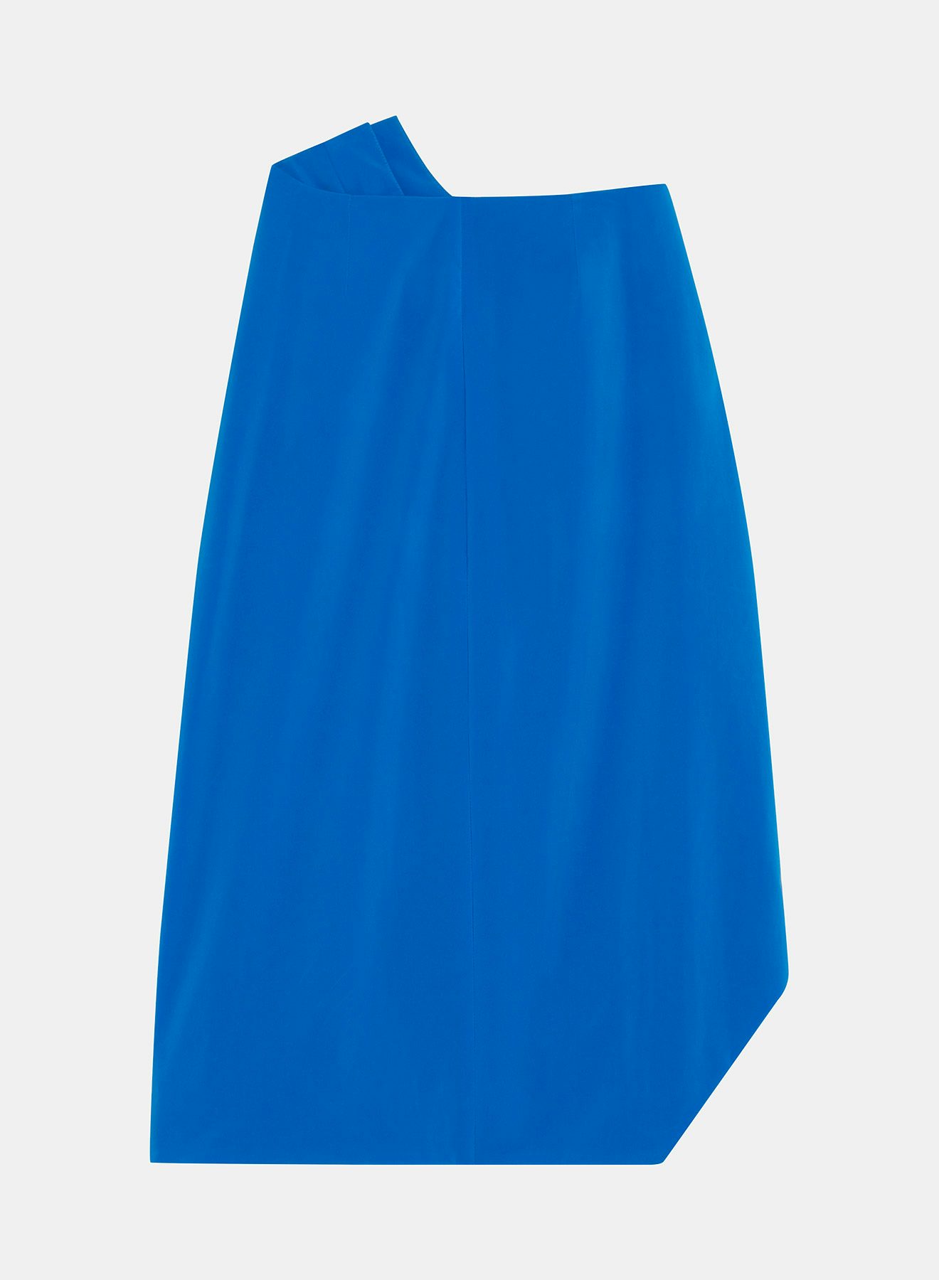 Falda con cremallera curva de neopreno ligero azul - Nina Ricci