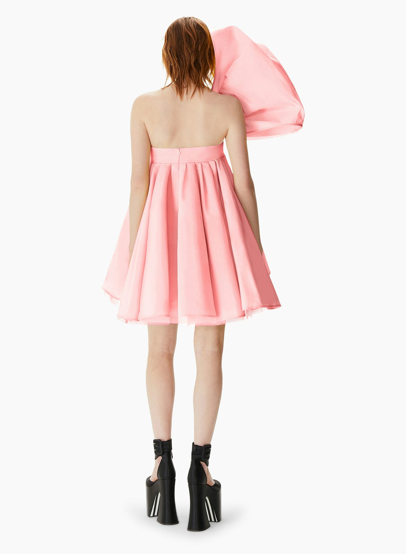 Asymmetric Bustier Short Dress Pink Powder - Nina Ricci