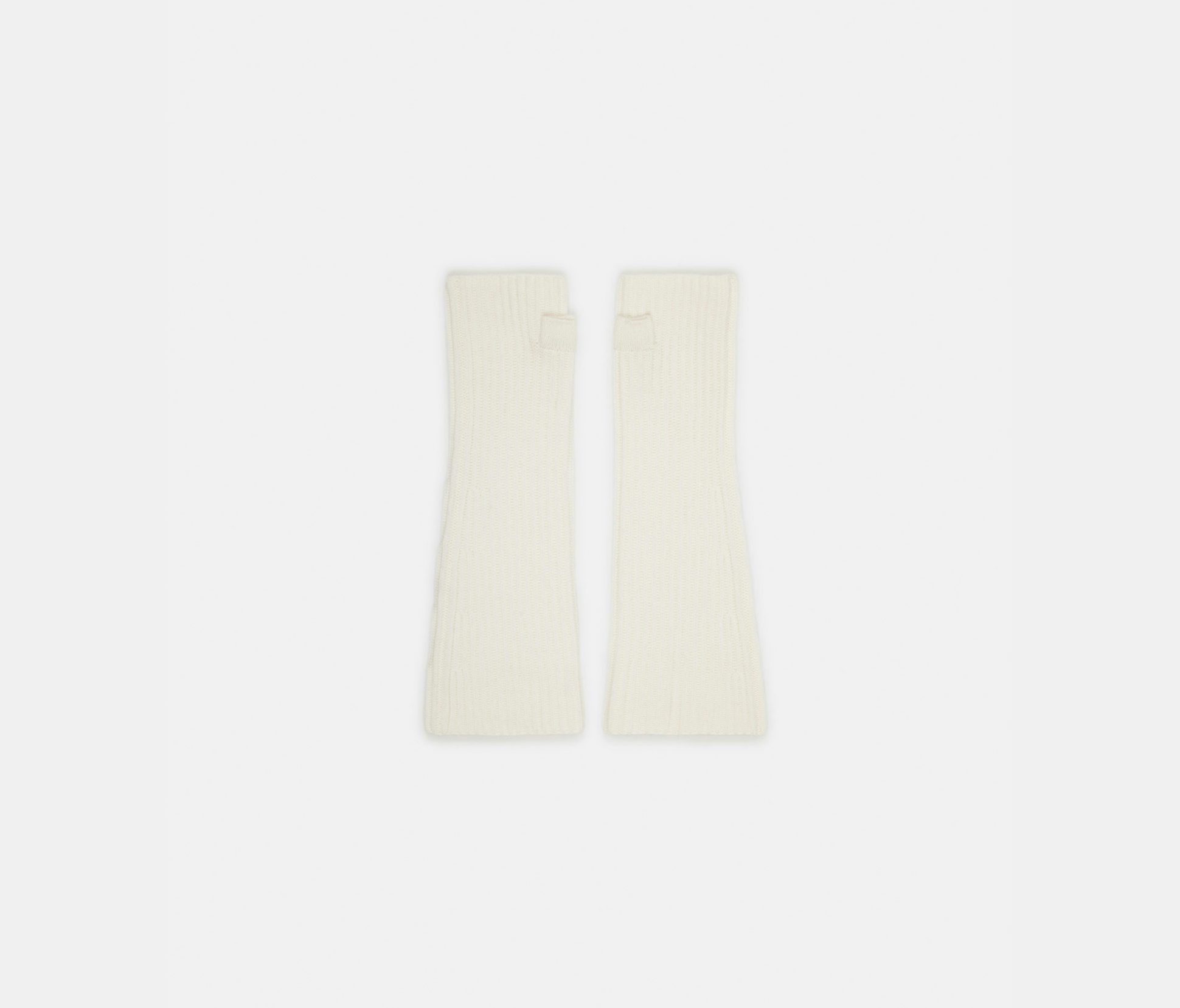 Ribbed wool mitten natural - Nina Ricci