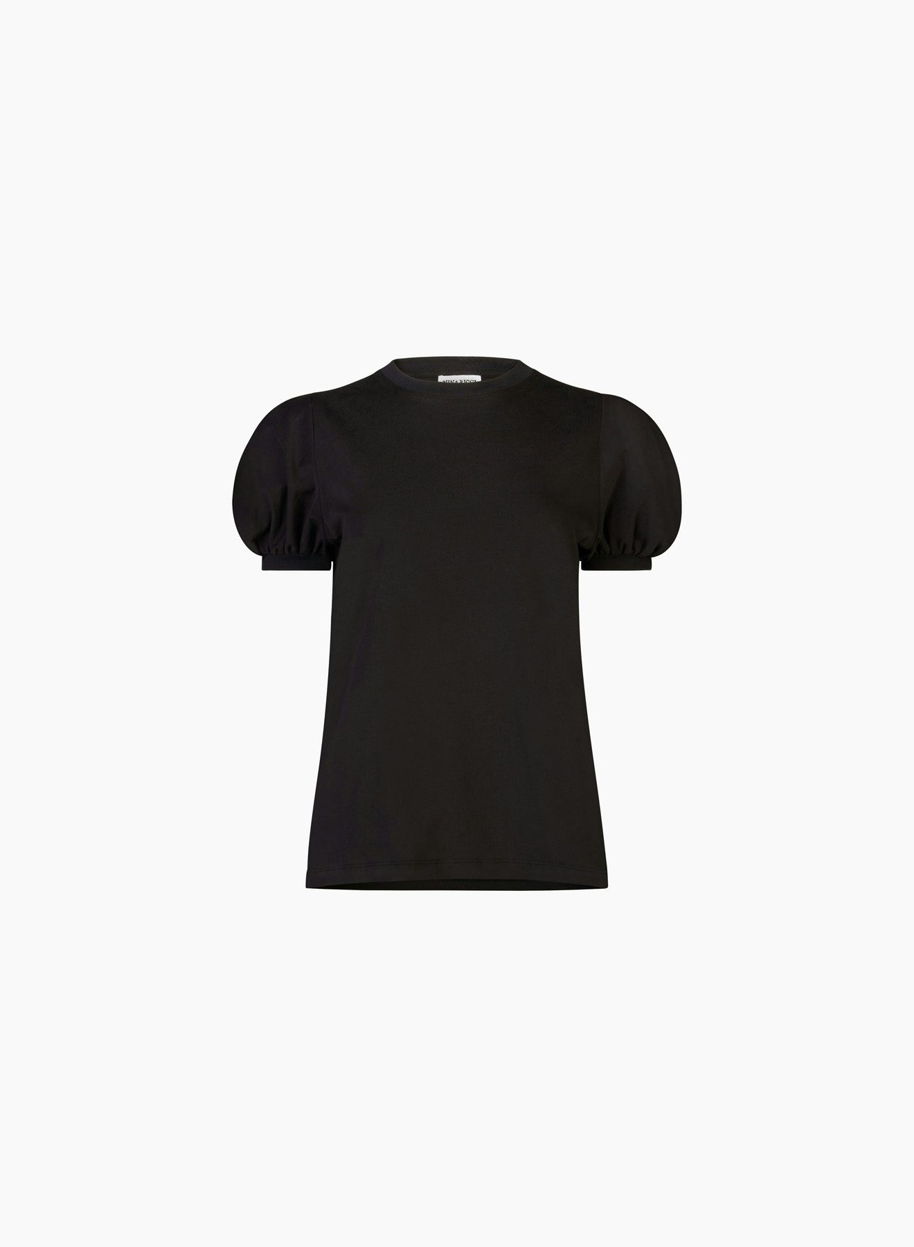 Jersey T-Shirt With Puffed Sleeves Black - Nina Ricci