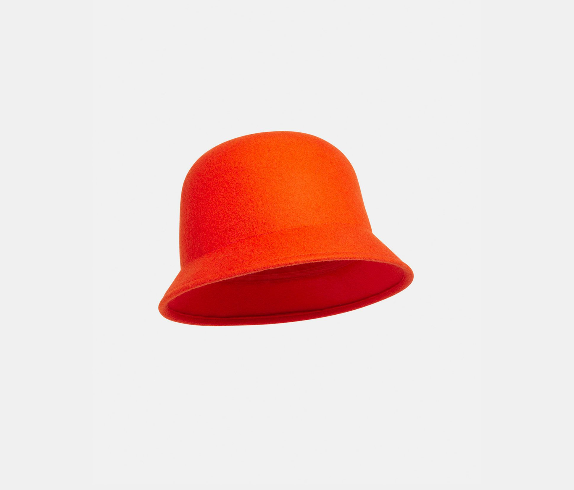 Chapeau en feutre de laine orange - Nina Ricci