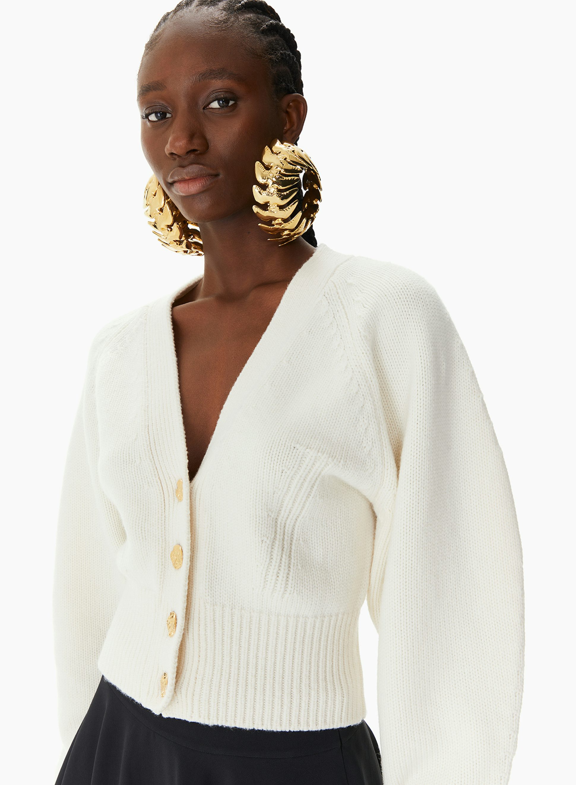 Cardigan Manches Bouffantes Natural - Nina Ricci 