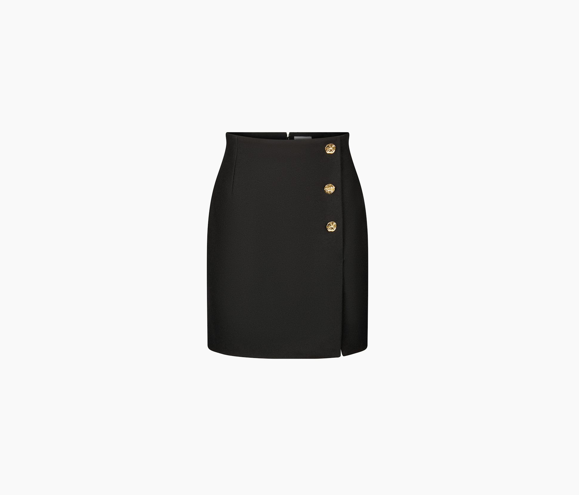 MINI WOOL FELT A-LINE SKIRT 34