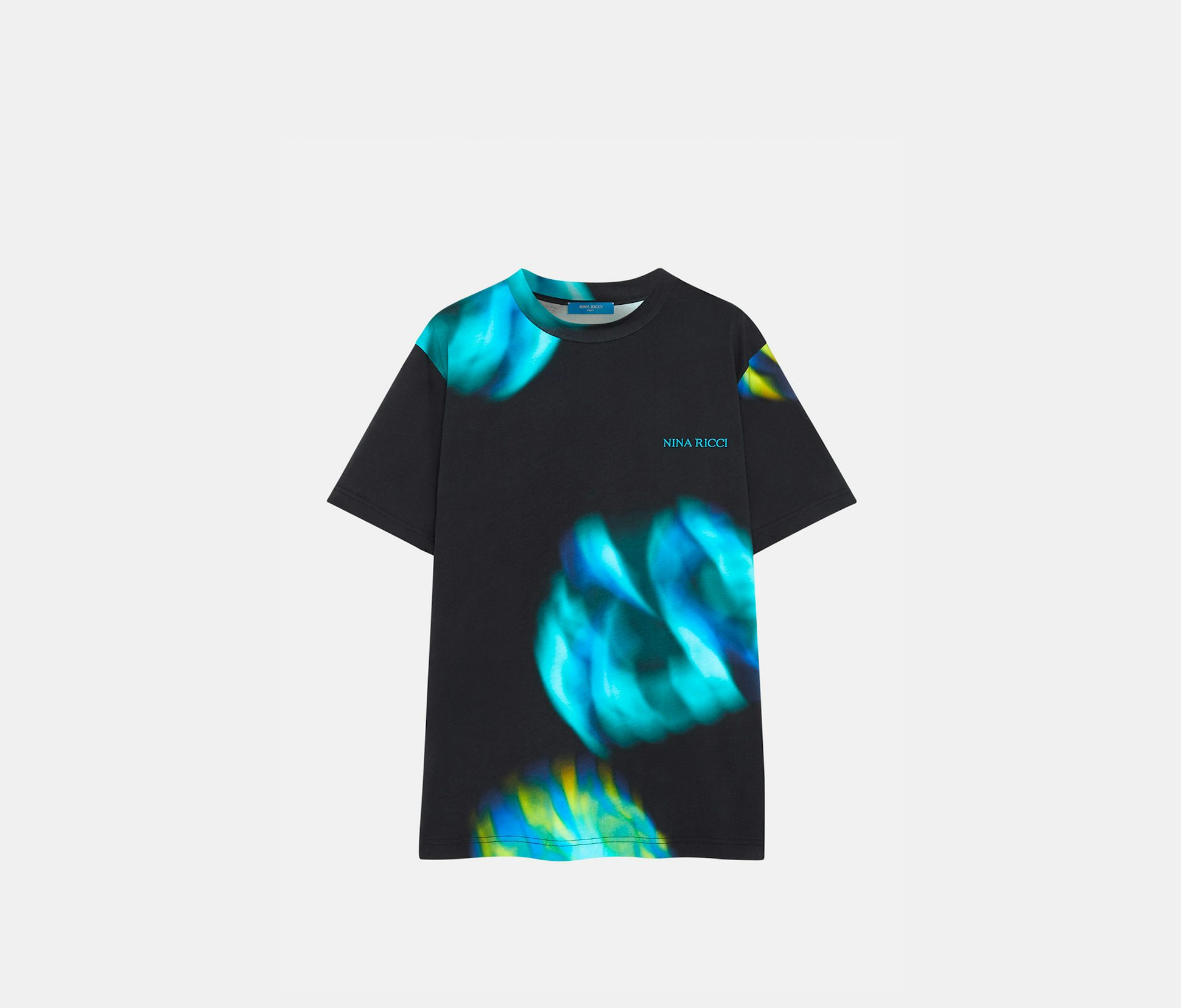 Cotton jersey t shirt Blue Lime Parachute - Nina Ricci