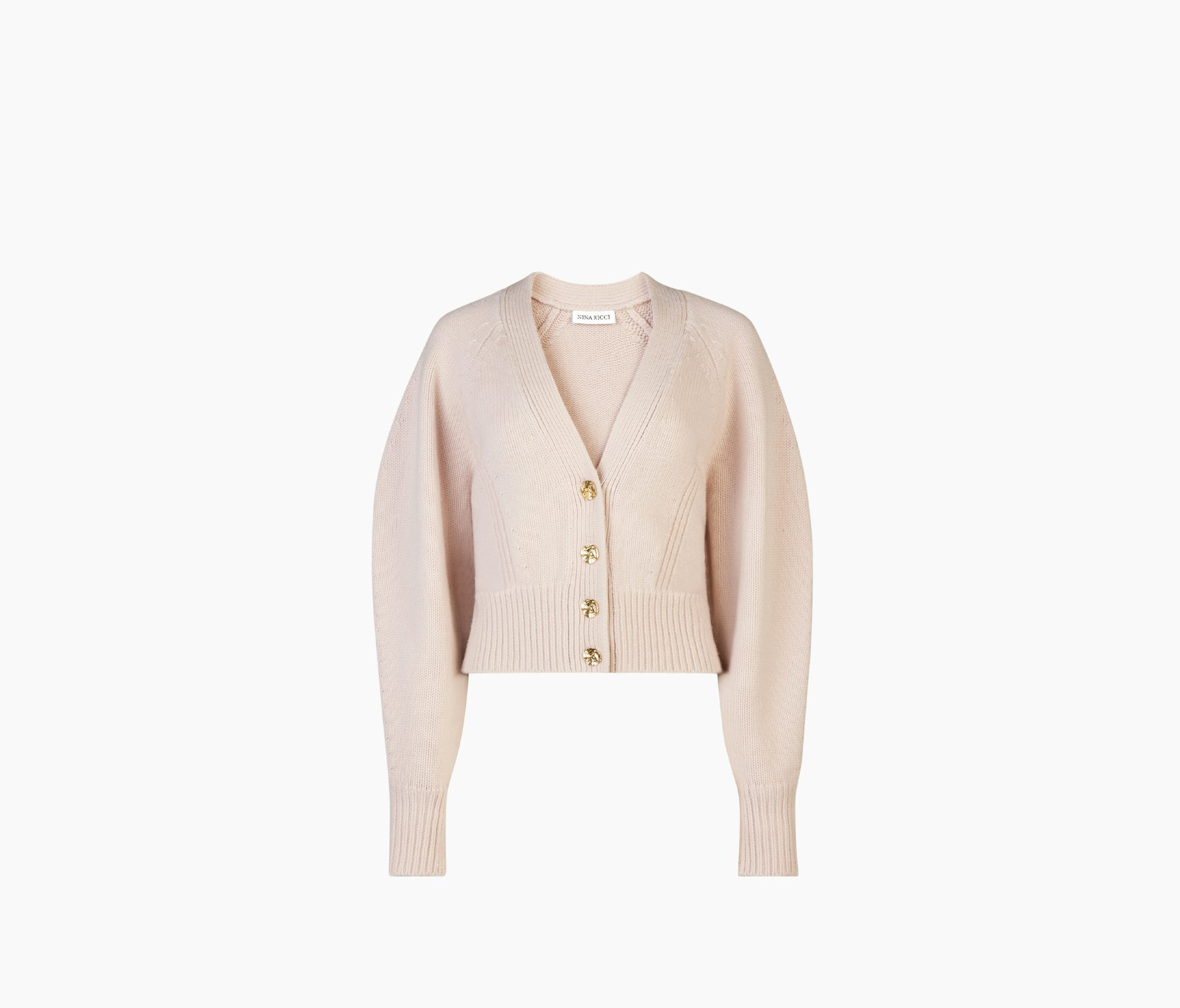 Cashmere Puff Sleeve Cardigan  XS