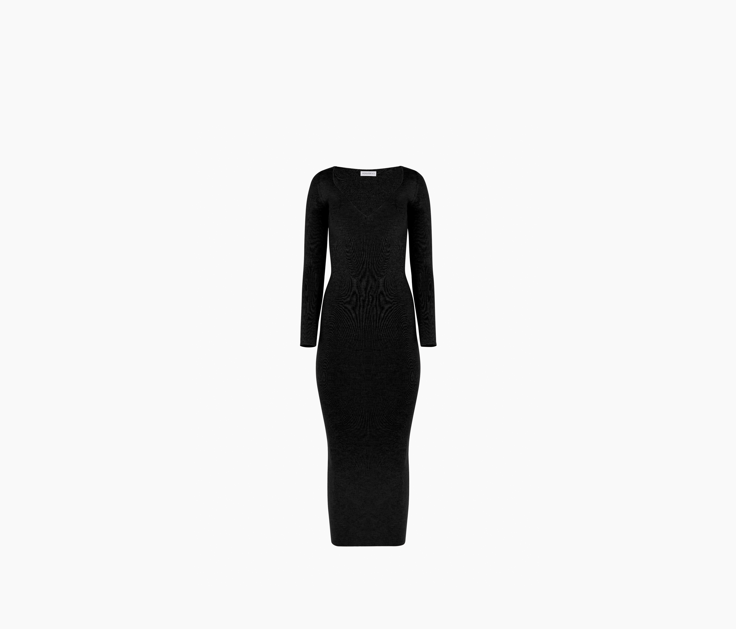 Fitted Knit Midi Dress