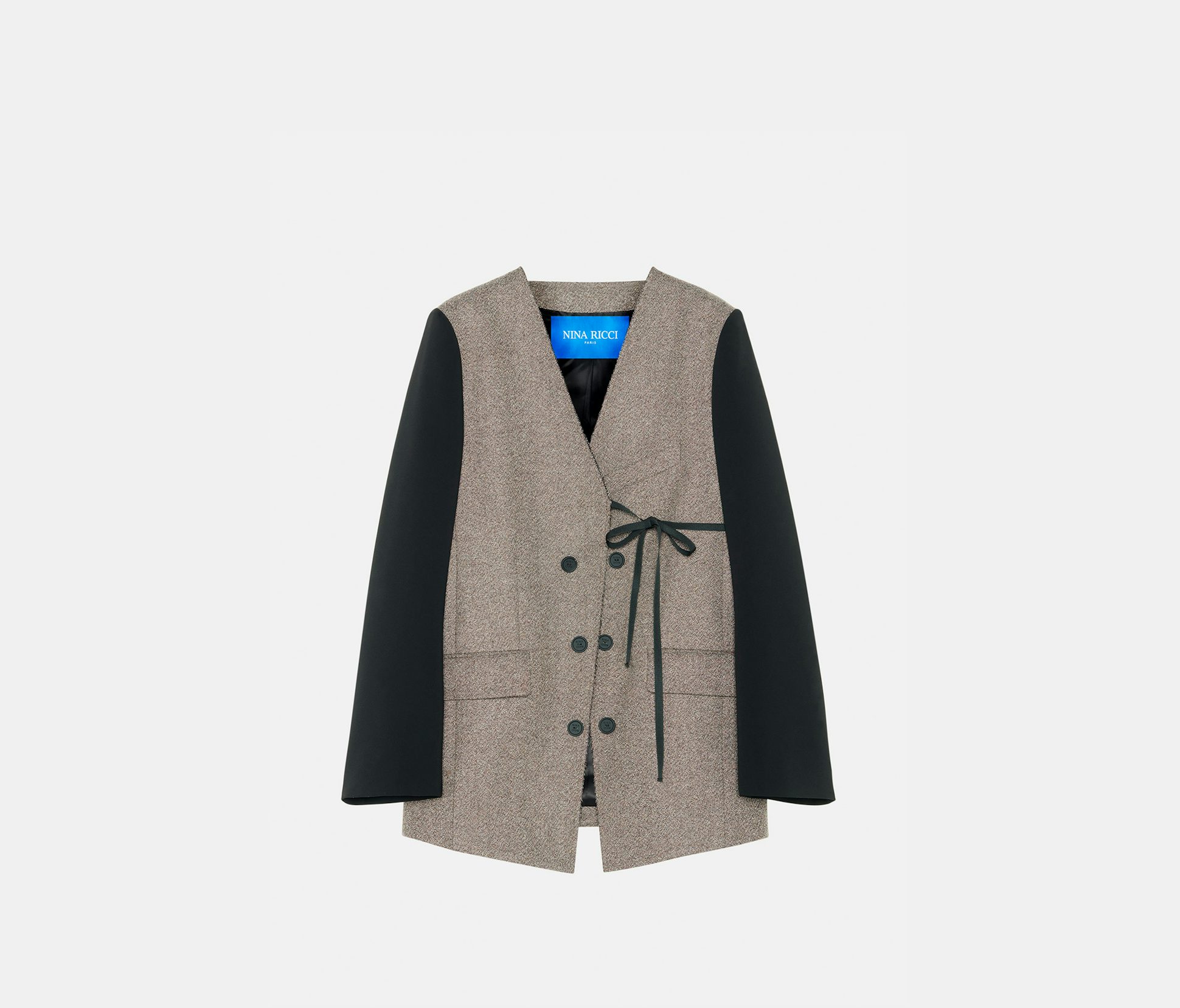 Speckled wool jacket brown white - Nina Ricci