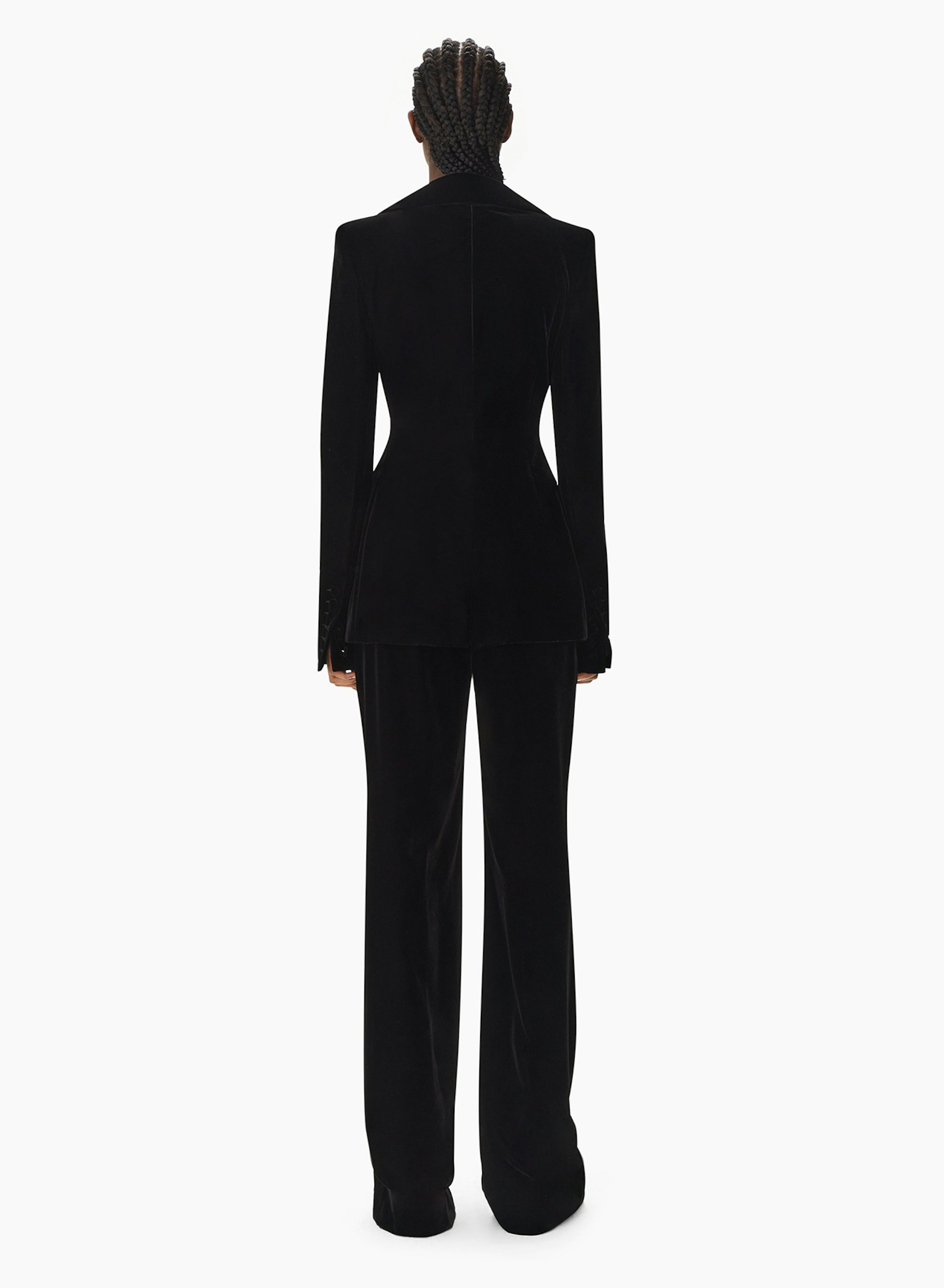 Pantalón Holgado De Terciopelo Negro - Nina Ricci