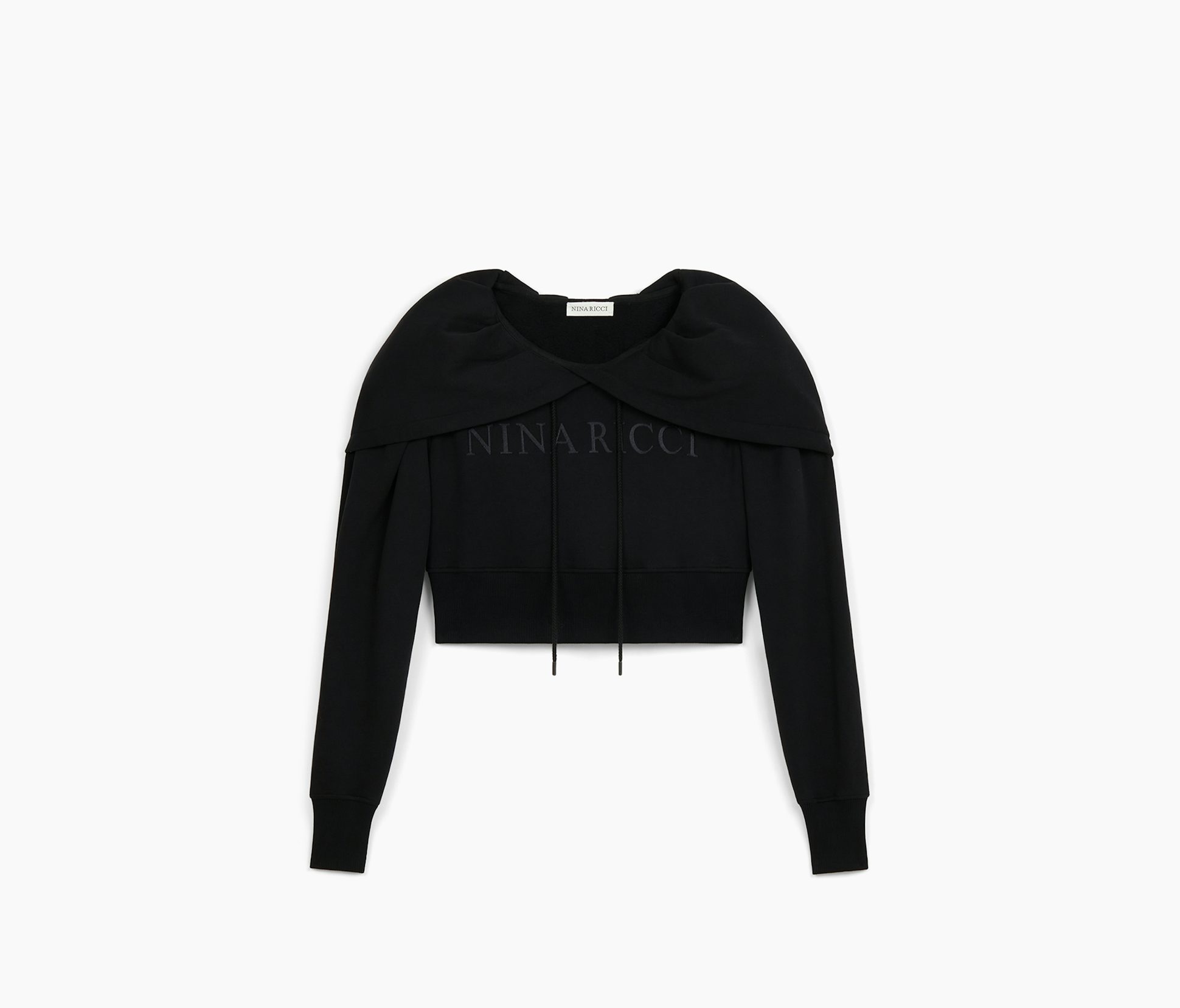 Cropped Pull-Over Fleece Hoodie XS