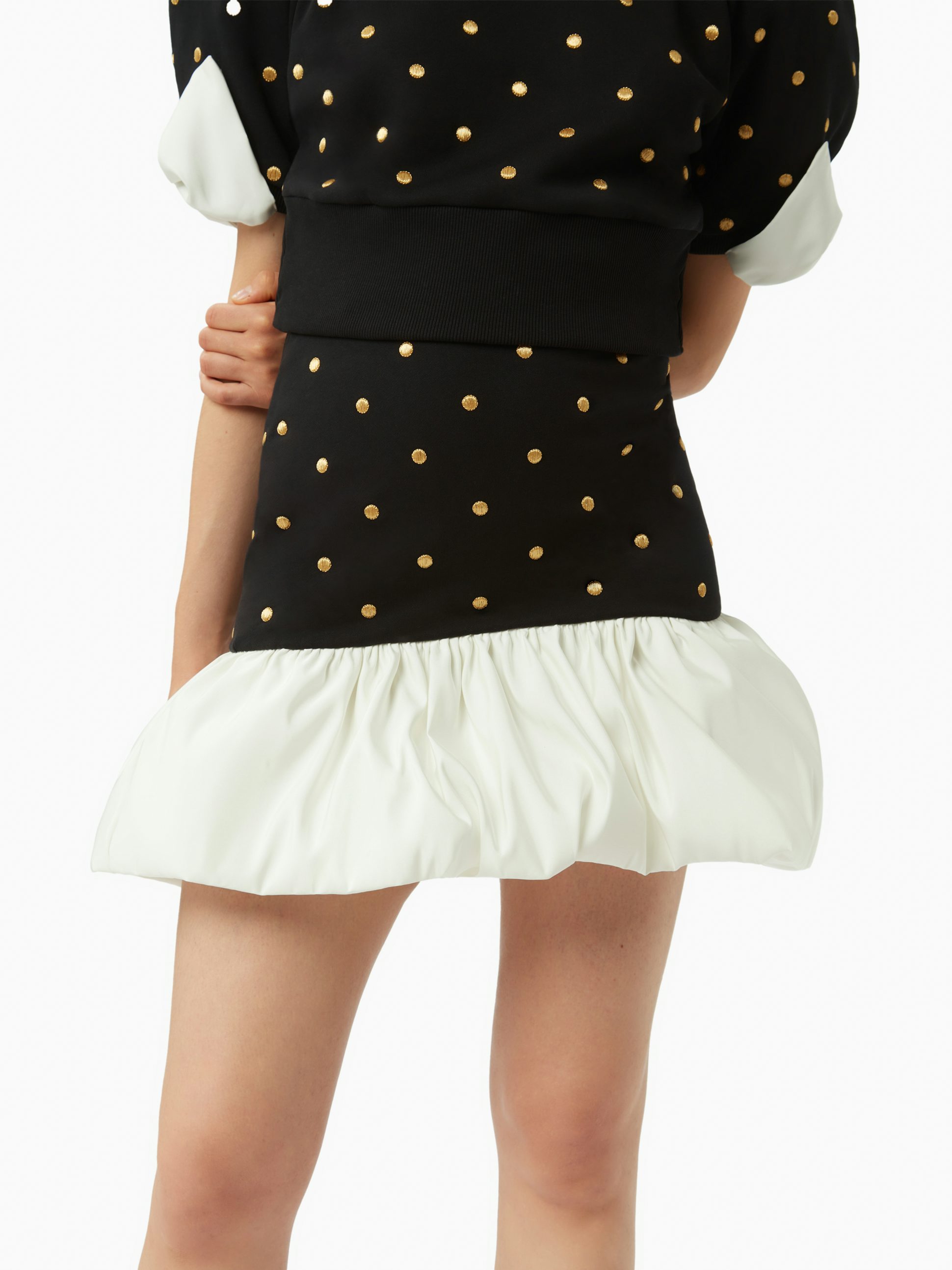 Polka dot peplum skirt in black - Nina Ricci
