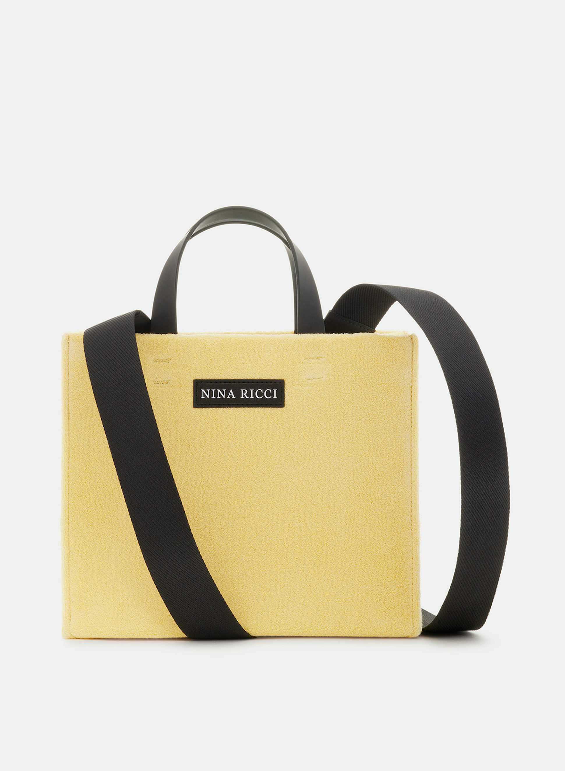 Cabas Moyen en Tissu Eponge Vanille avec Etiquette Logo Nina Ricci - Nina Ricci