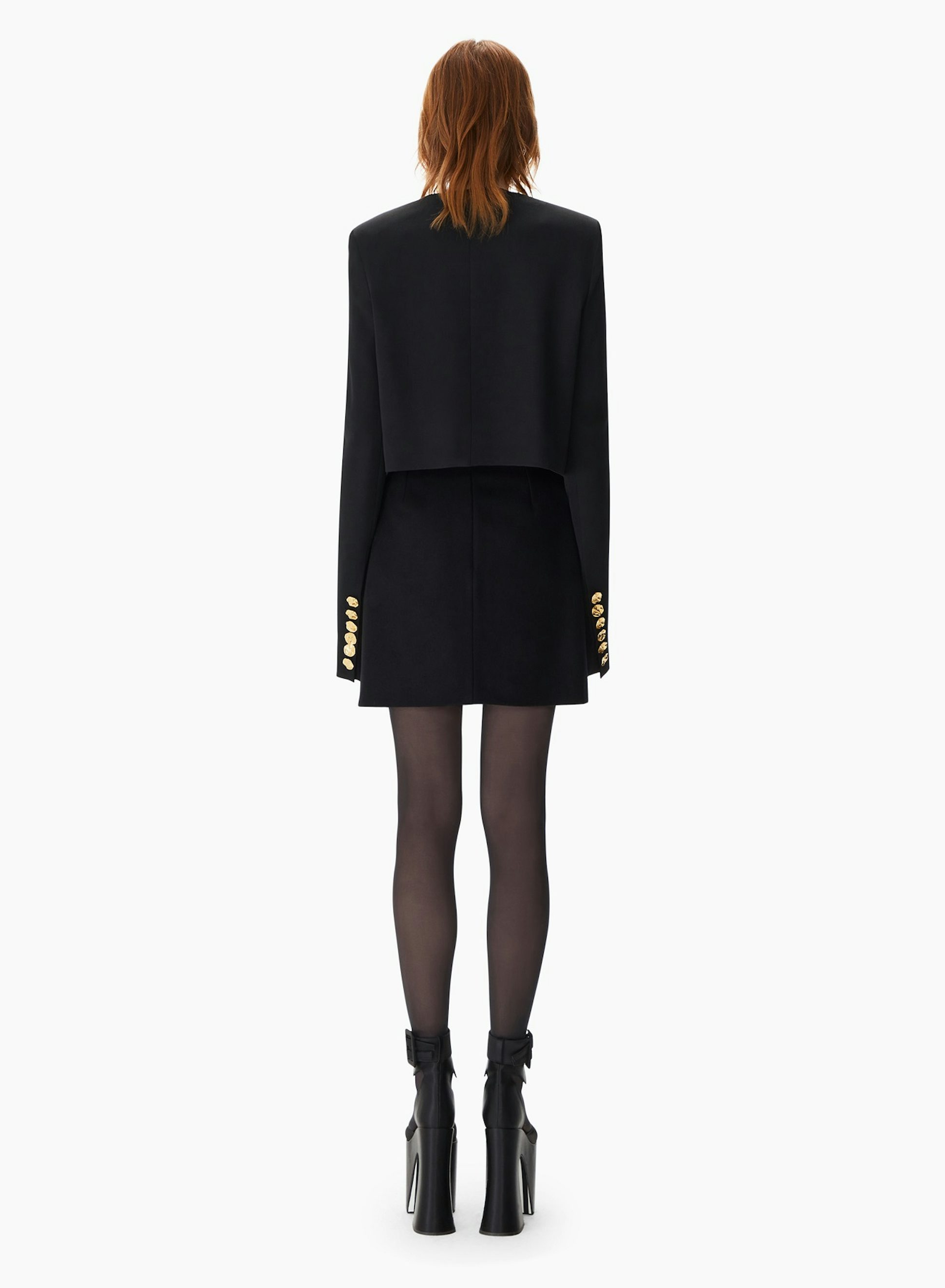 Mini Wool Felt A-line Skirt Black - Nina Ricci