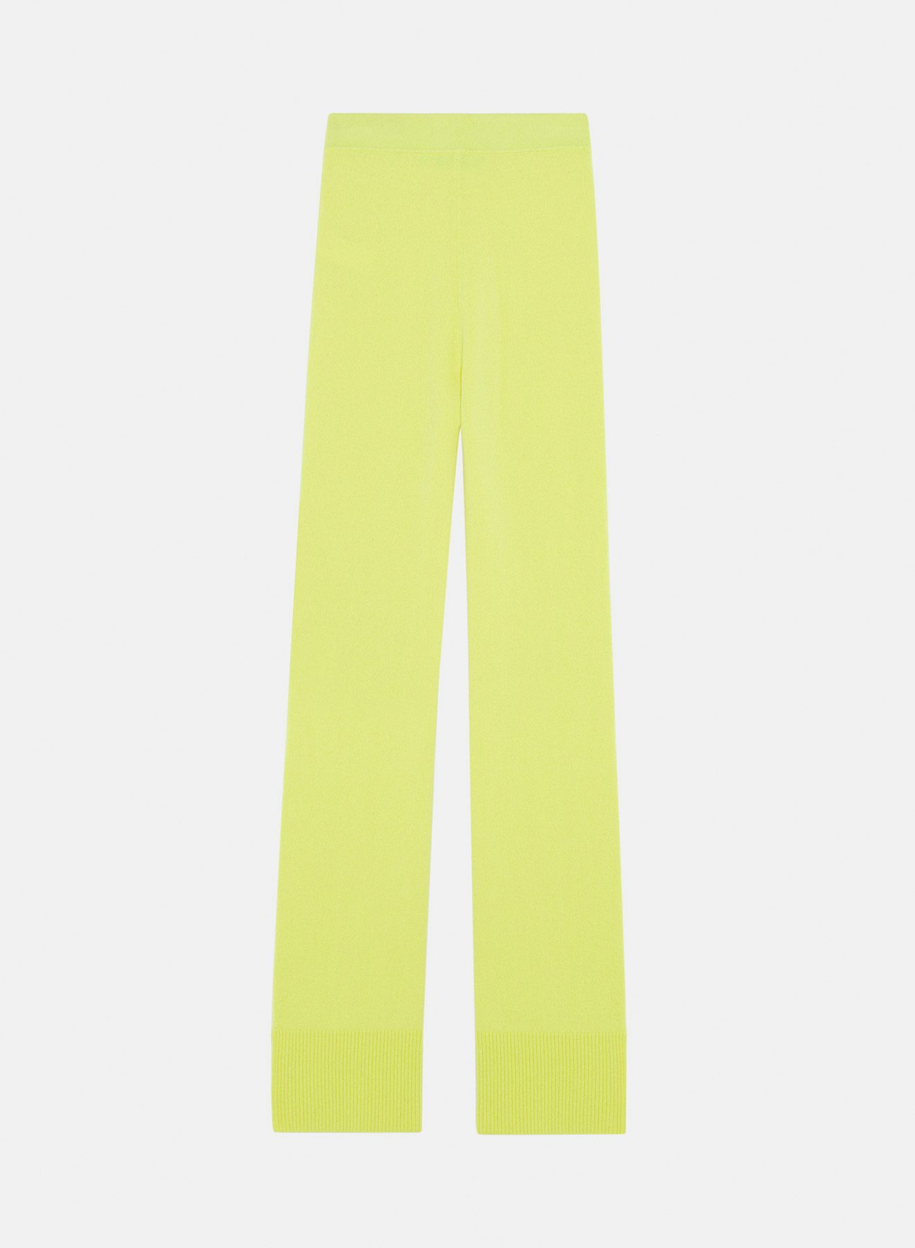 Pantalon en cachemire intarsia jaune - Nina Ricci