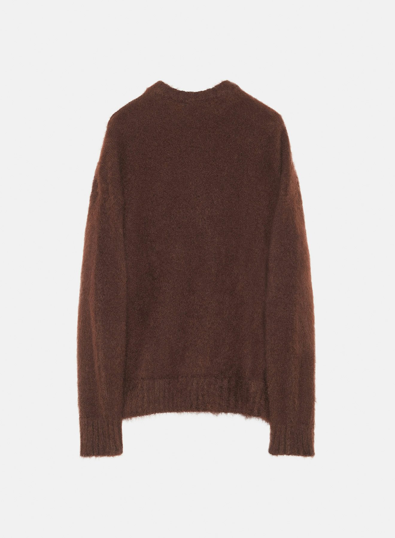 Brushed jacquard mohair sweater brown - Nina Ricci