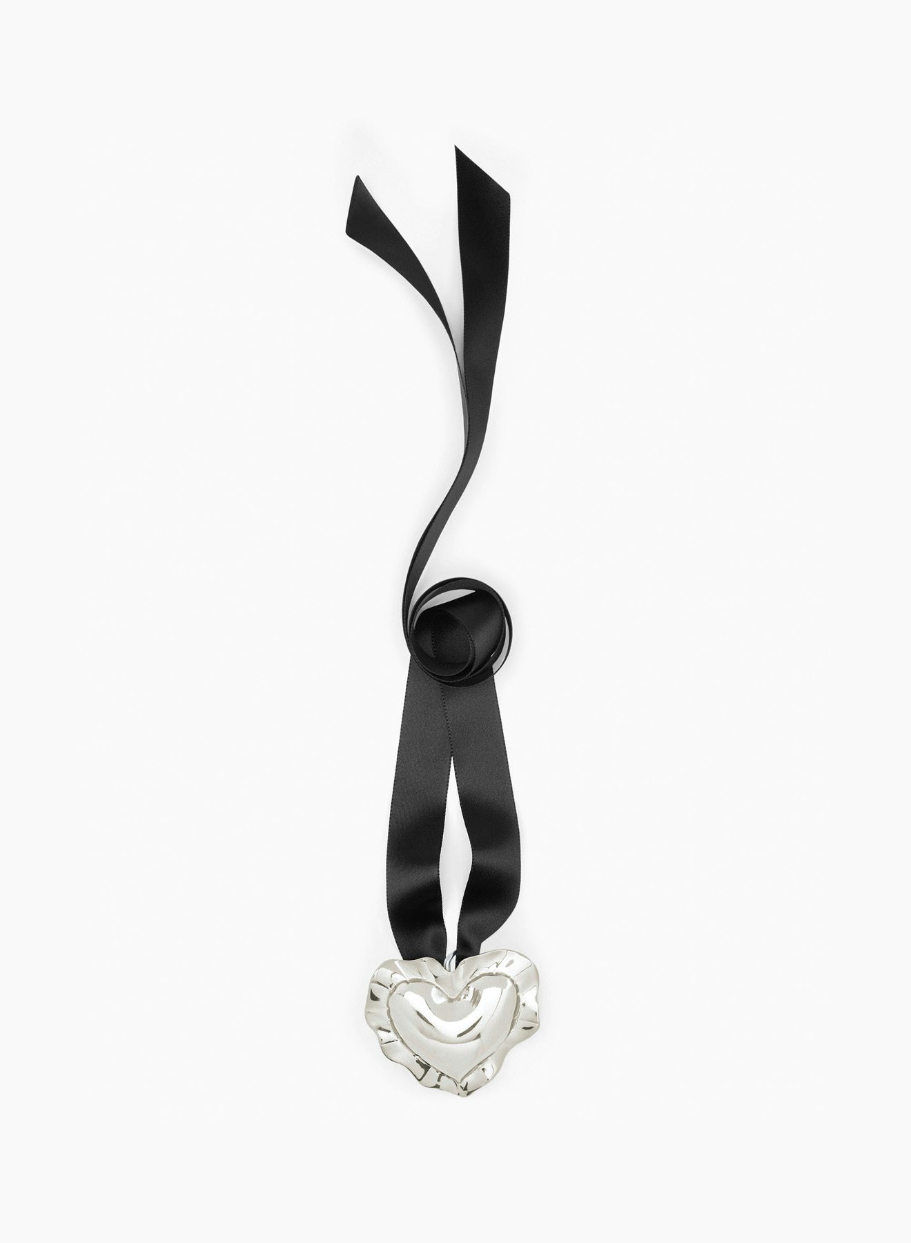 Cushion Heart Pendant Necklace Silver - Nina Ricci