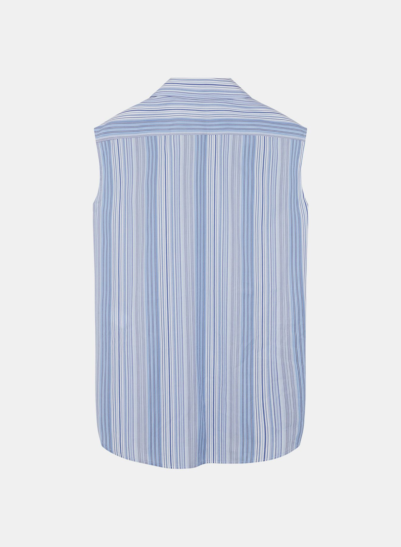 Sleeveless criss-cross blouse with blue stripes - Nina Ricci