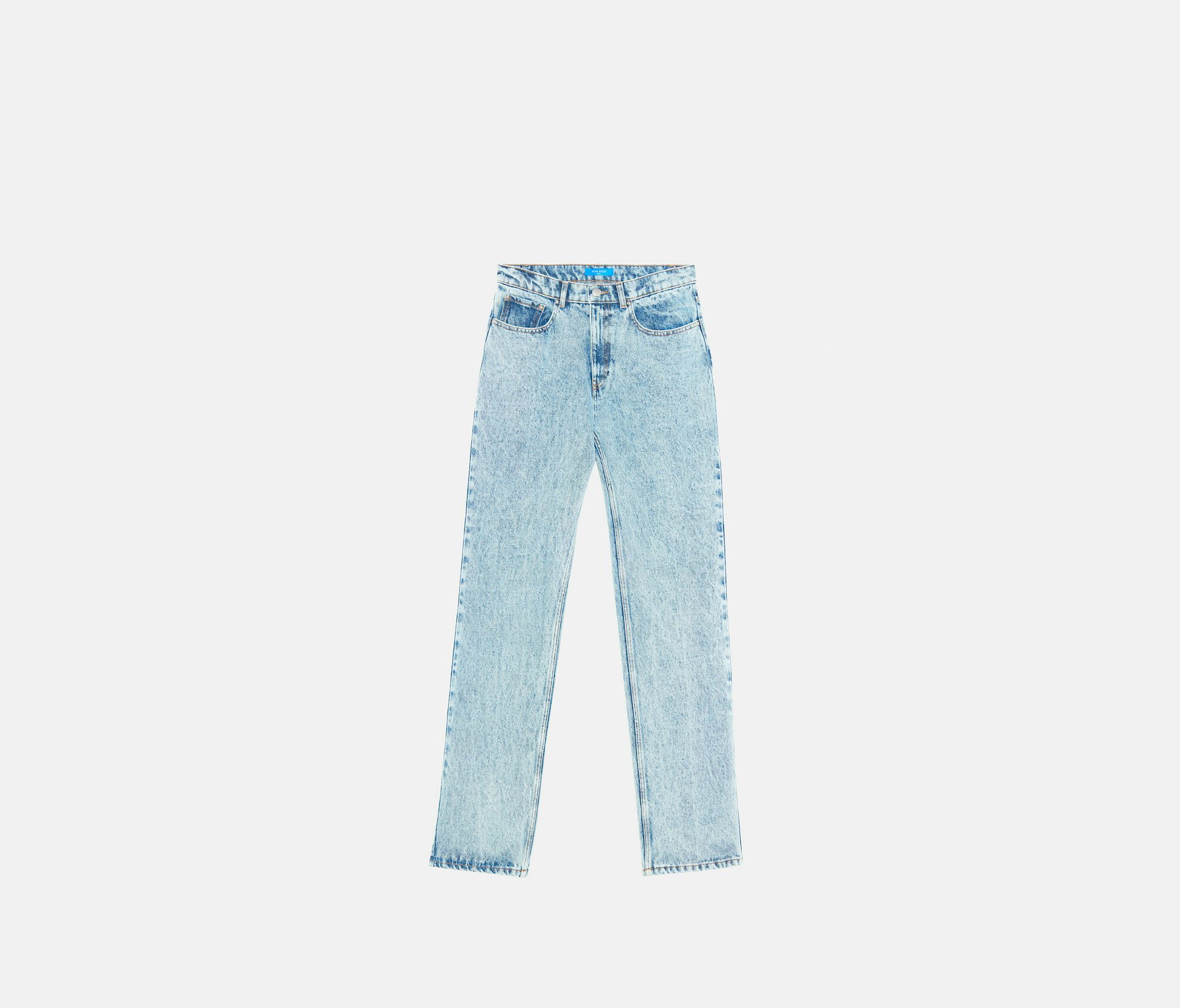 Cotton denim boyfriend pant light blue - Nina Ricci