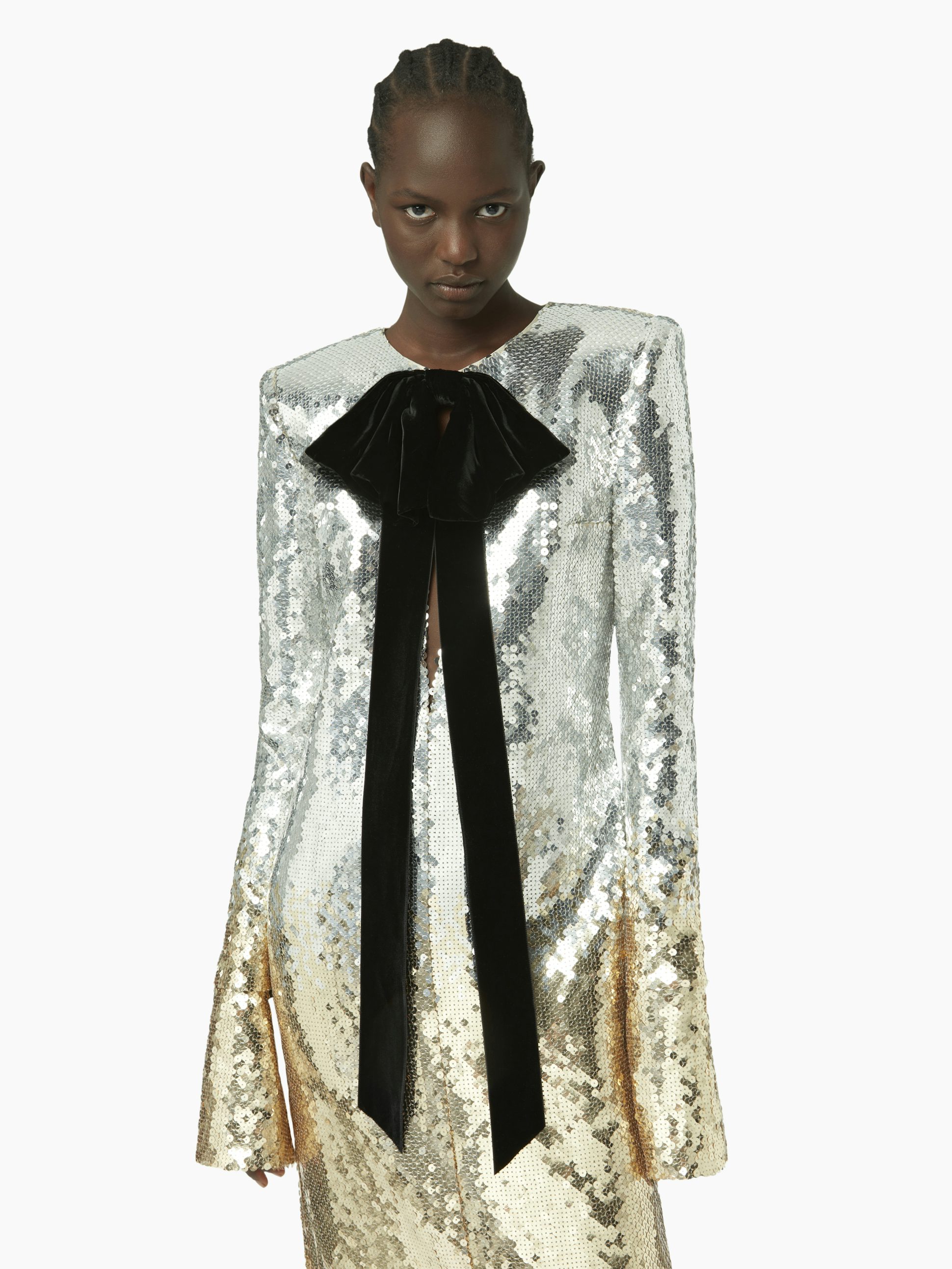 Long sequin dress in gold and silver - Nina Ricci