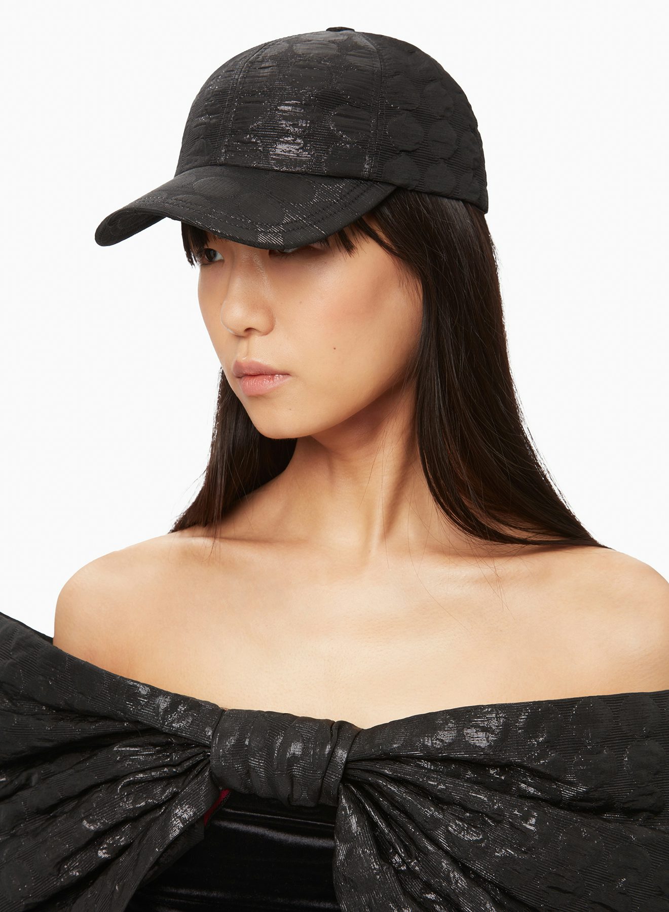 Polka-dot jacquard baseball cap black - Nina Ricci