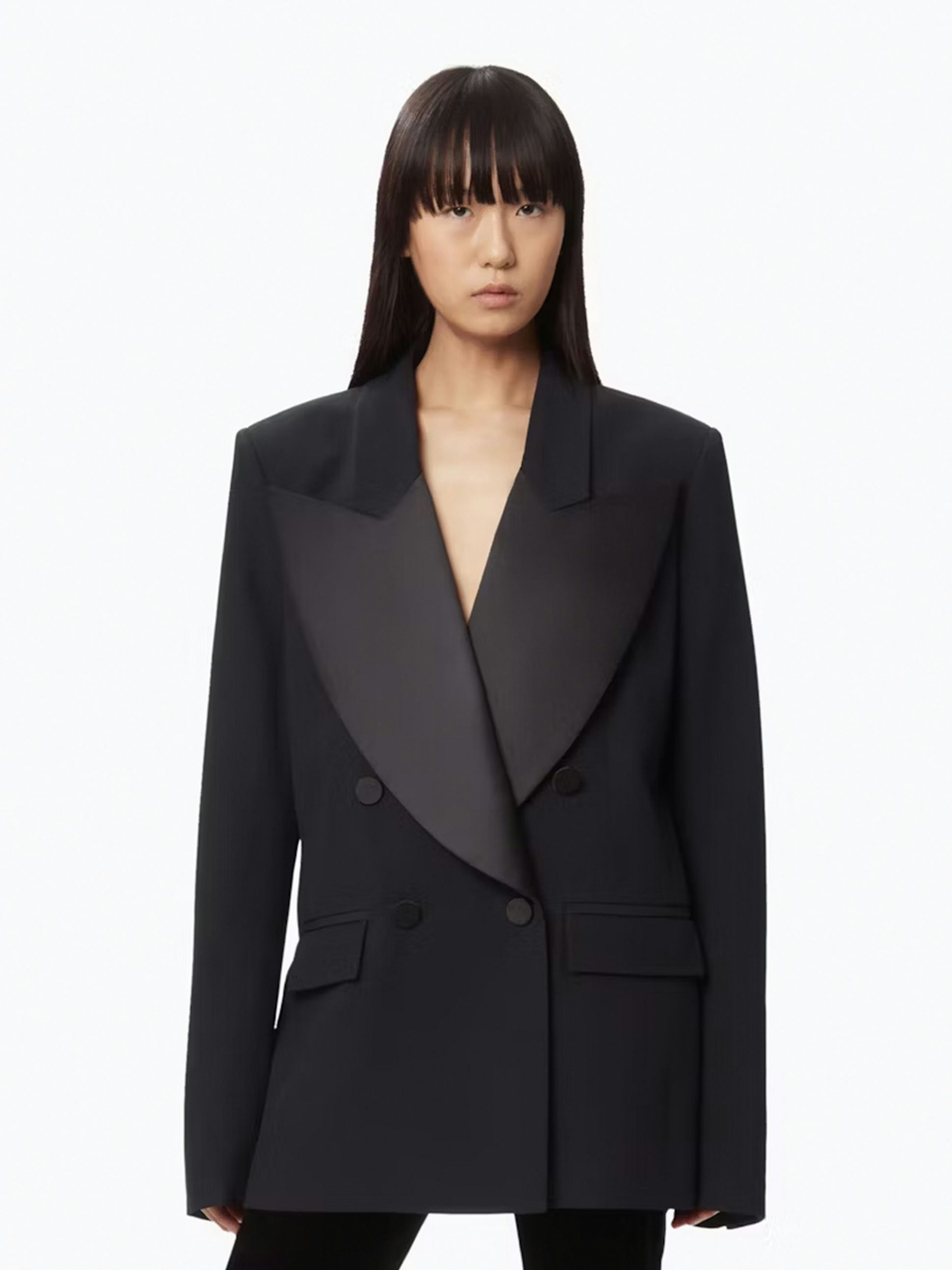 Oversized double-breasted blazer in black - Nina Ricci