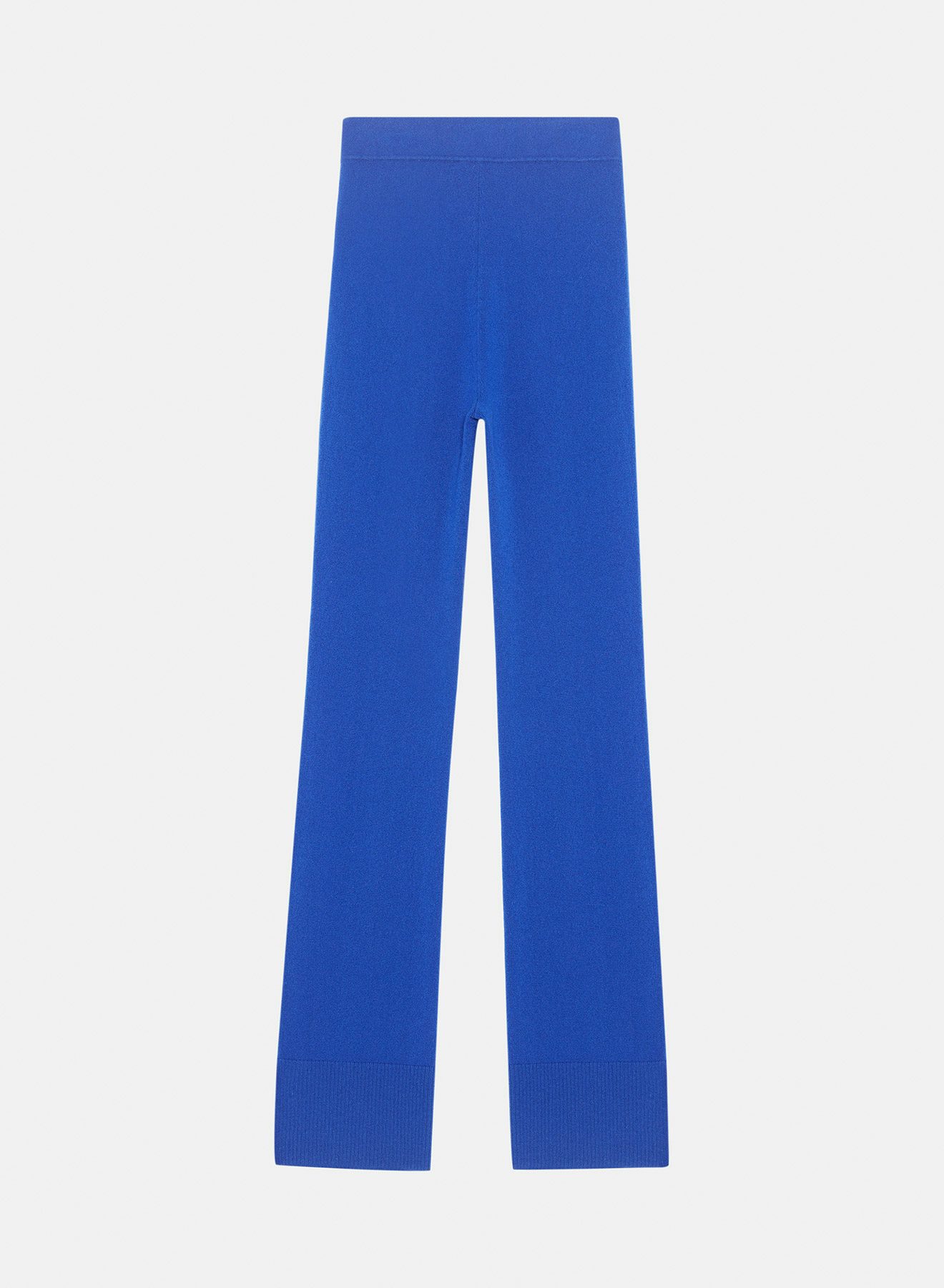Pantalon en cachemire intarsia bleu Klein - Nina Ricci