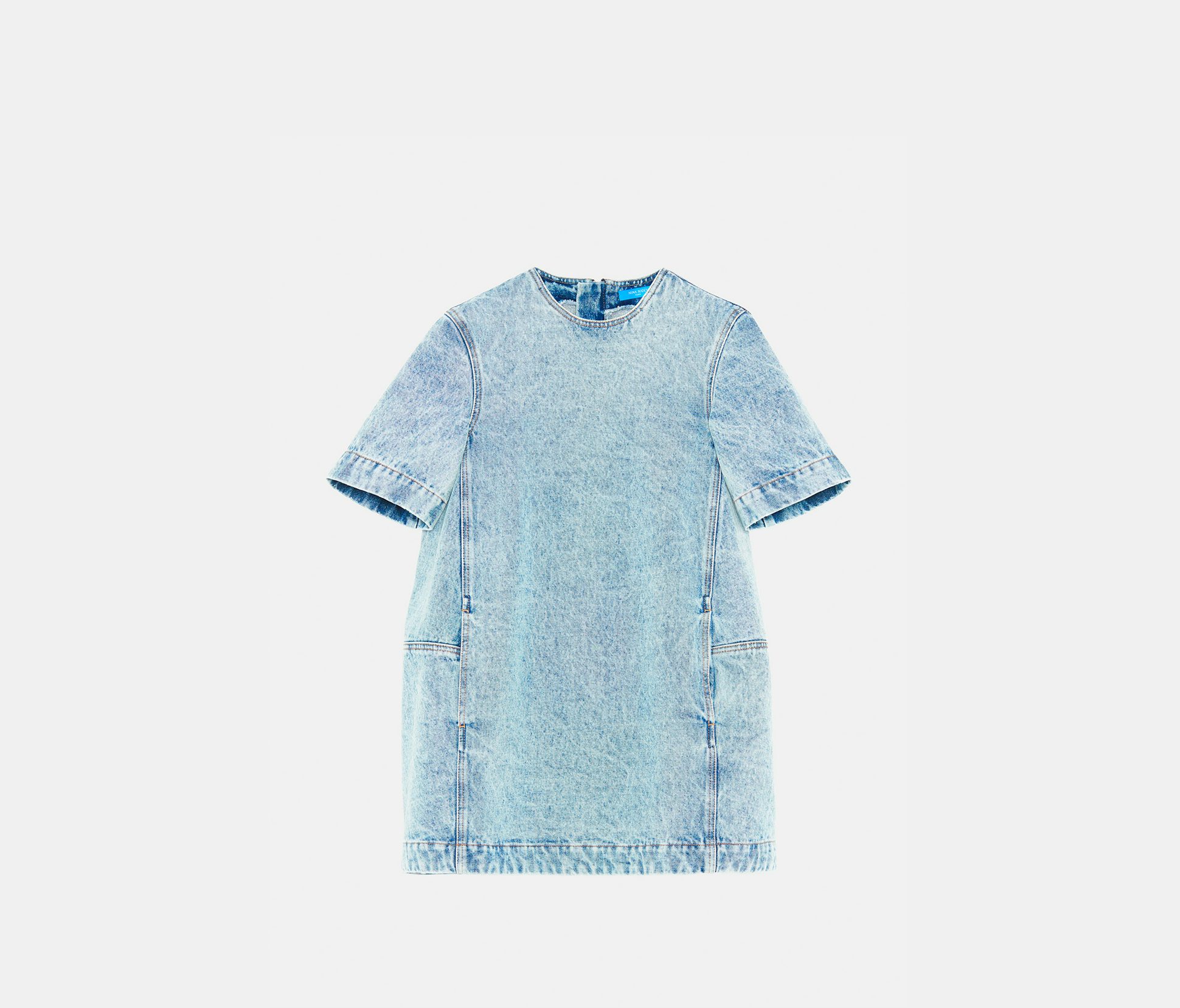 Cotton denim cocoon tunic light blue - Nina Ricci