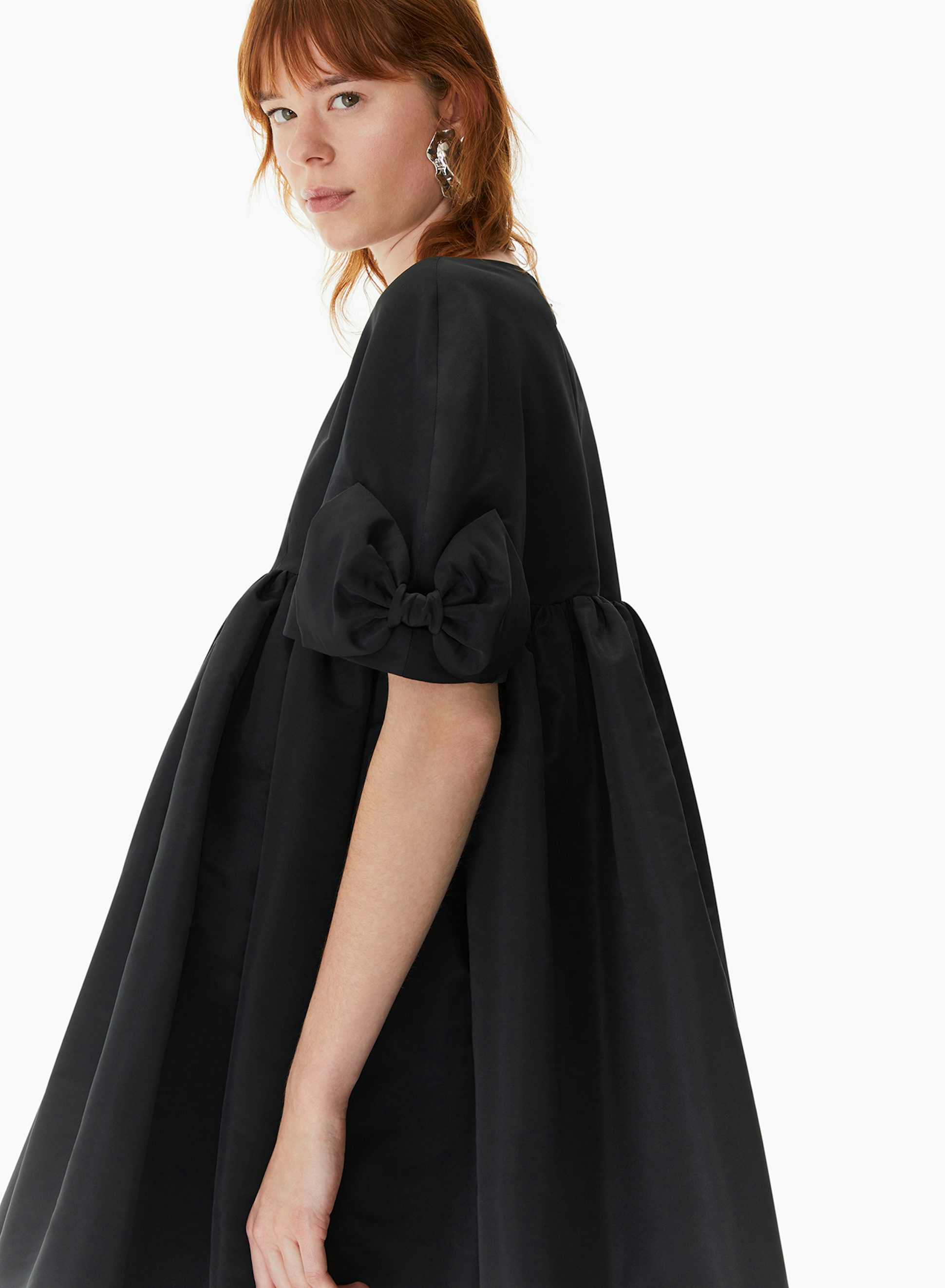 Mini Taffeta Babydoll Dress Black - Nina Ricci