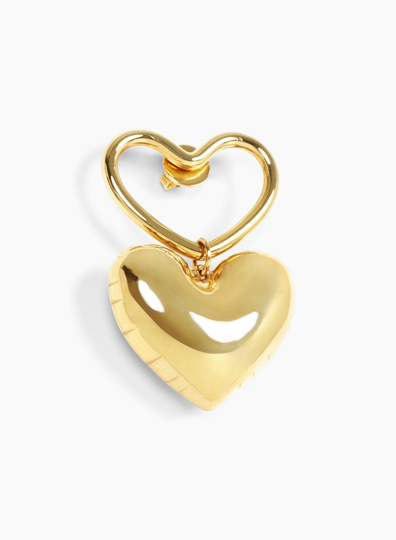 Heart Charm Earrings Gold - Nina Ricci 