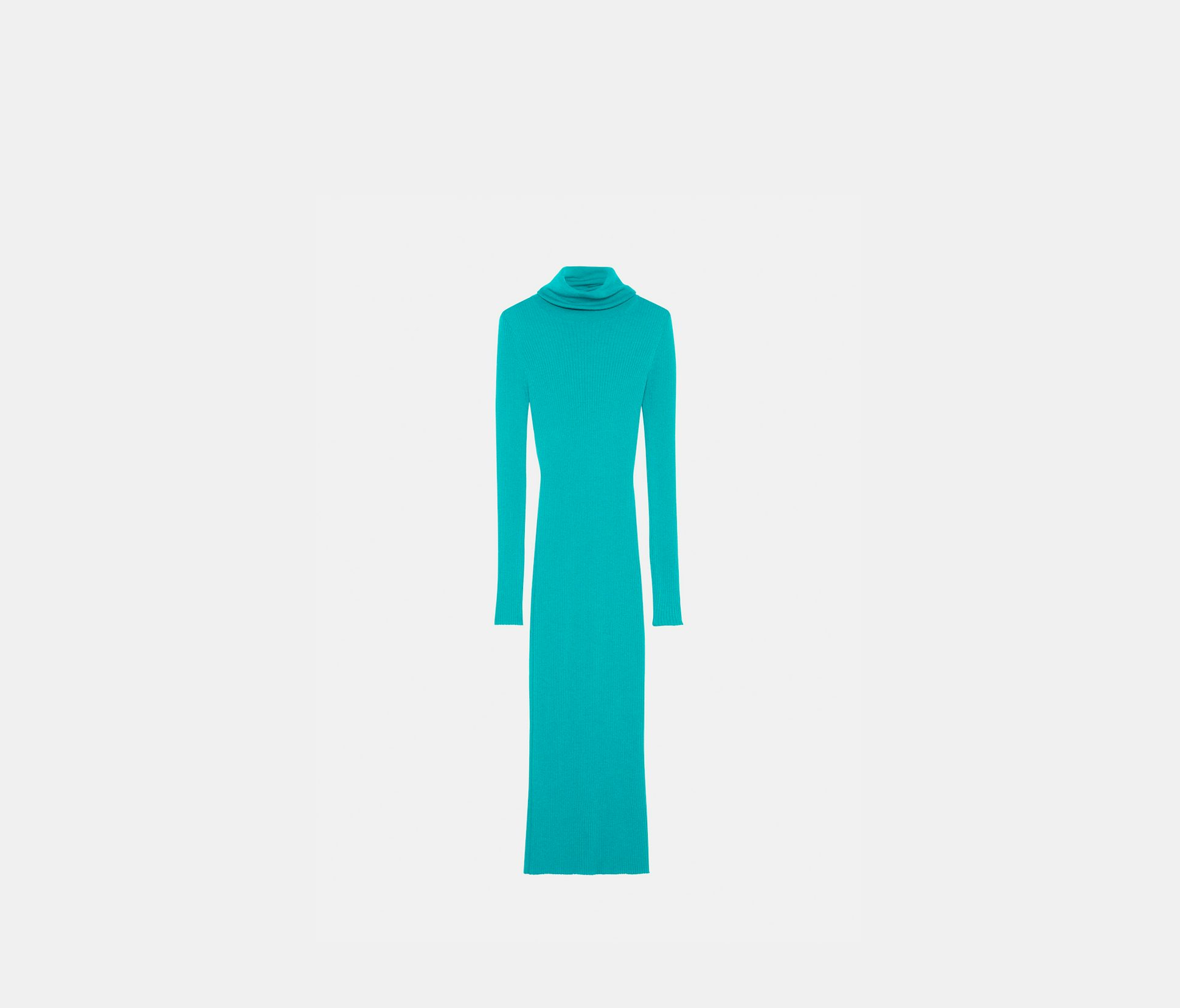 Robe en maille à côtes bleu canard - Nina Ricci