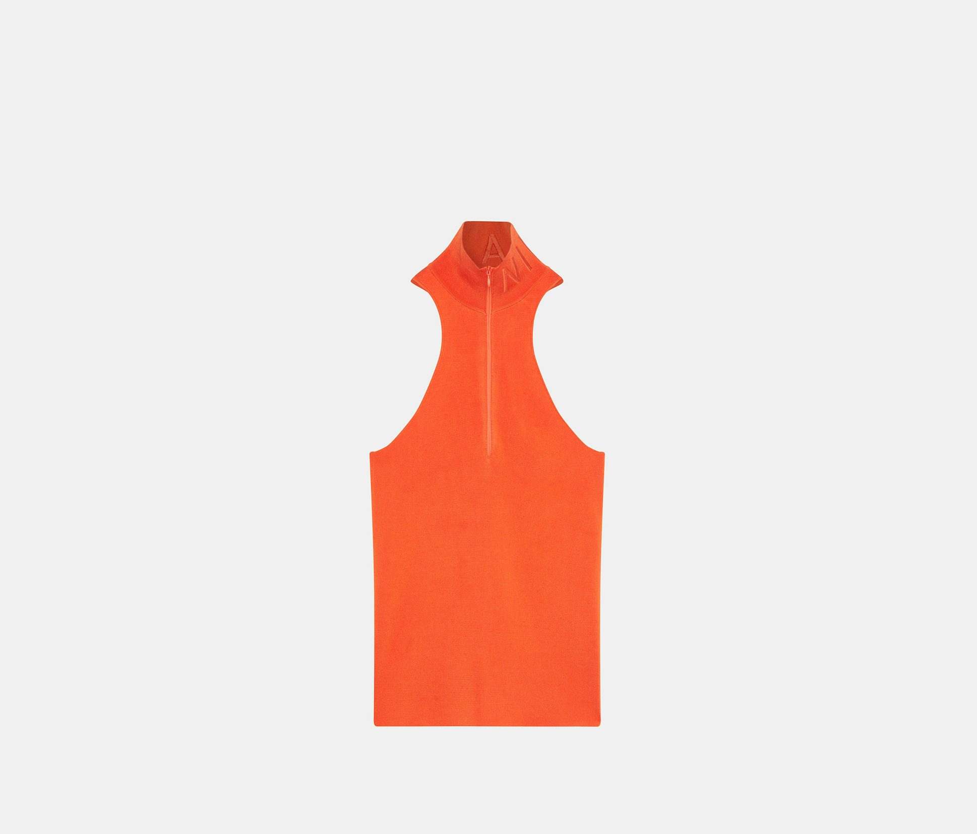 Camiseta Con Cremallera de Punto Milano Naranja - Nina Ricci