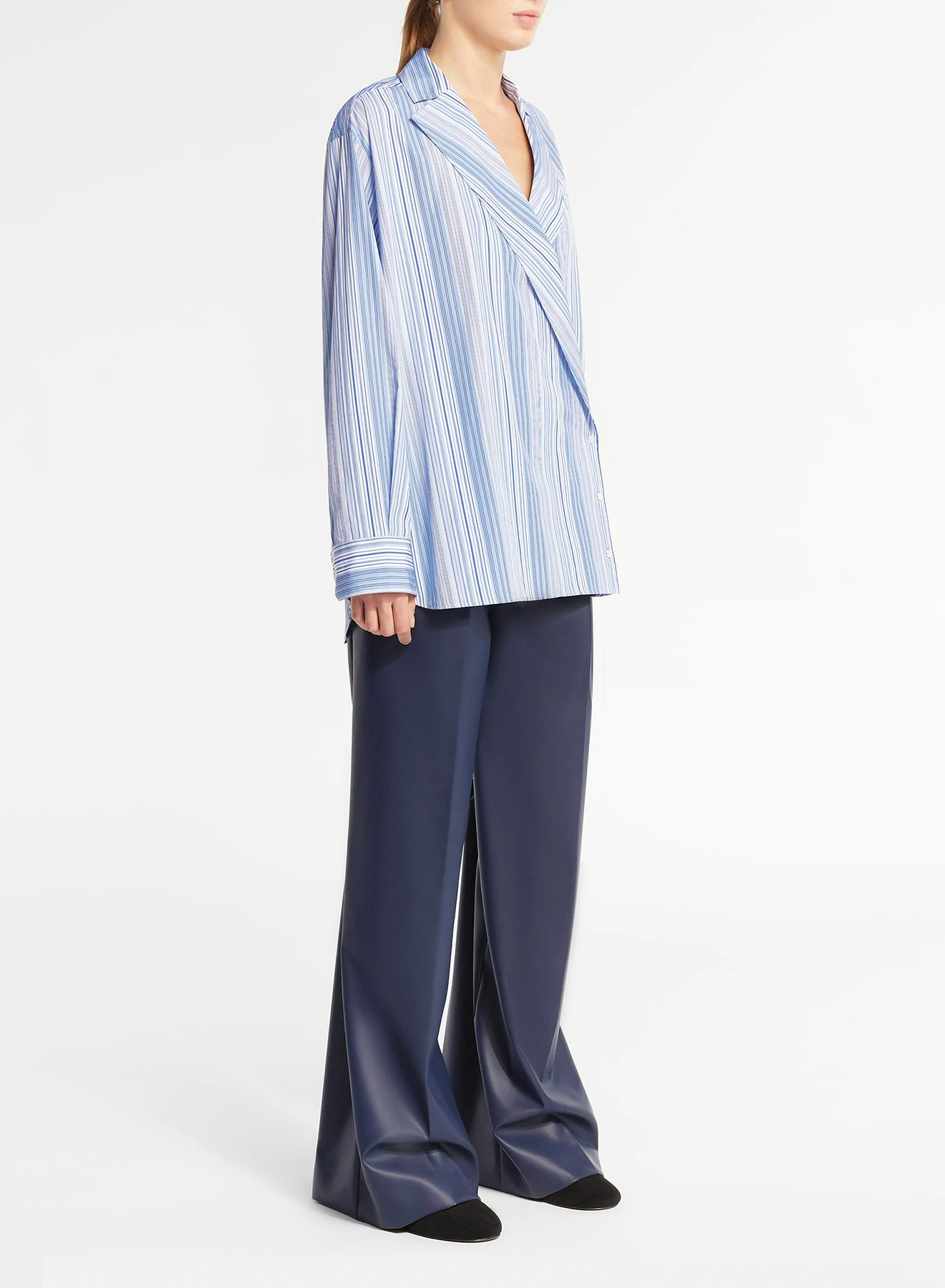 Criss-cross blue striped blouse - Nina Ricci