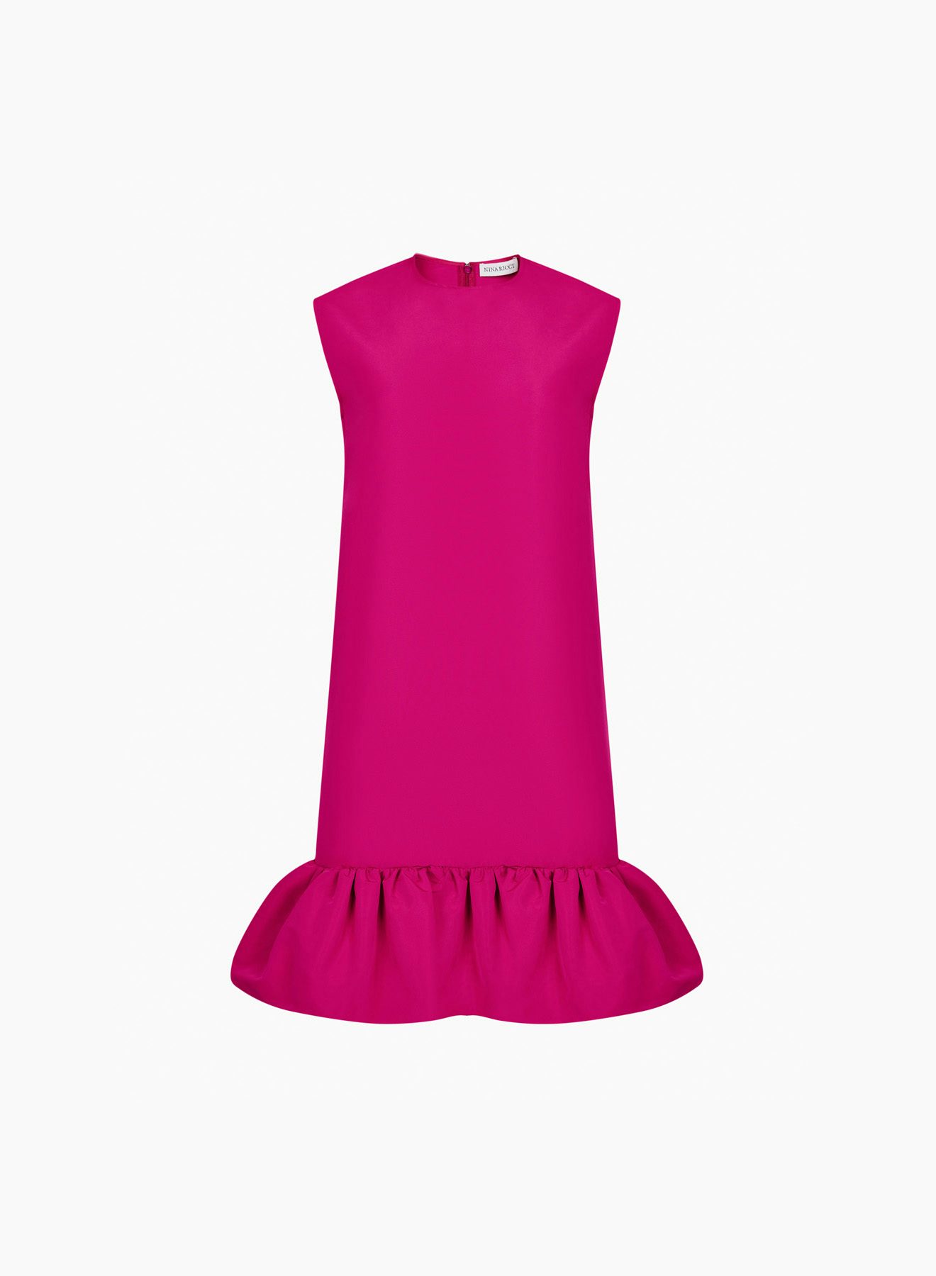 Mini Taffeta Peplum Dress Fuchsia - Nina Ricci