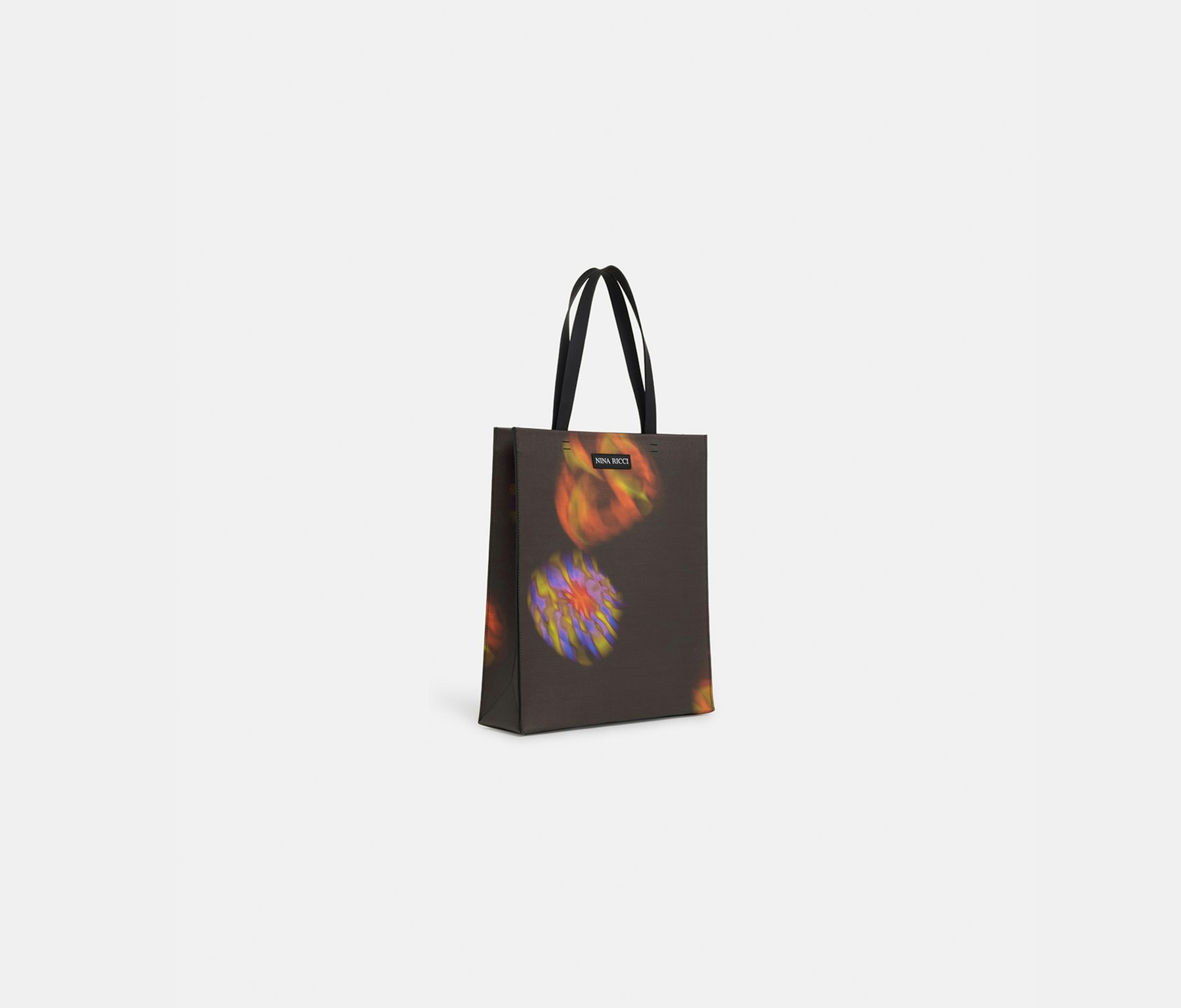 Grand tote bag en toile induite mauve orange - Nina Ricci