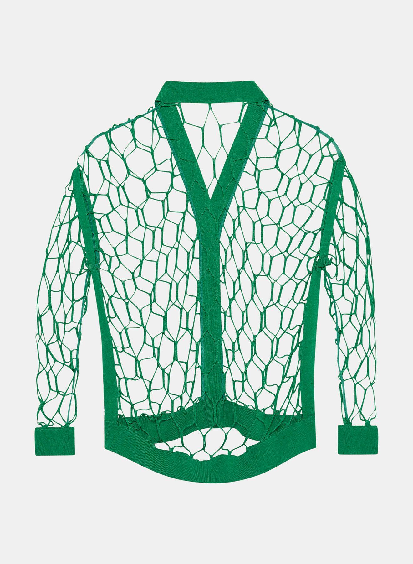 Cárdigan de redecilla verde - Nina Ricci
