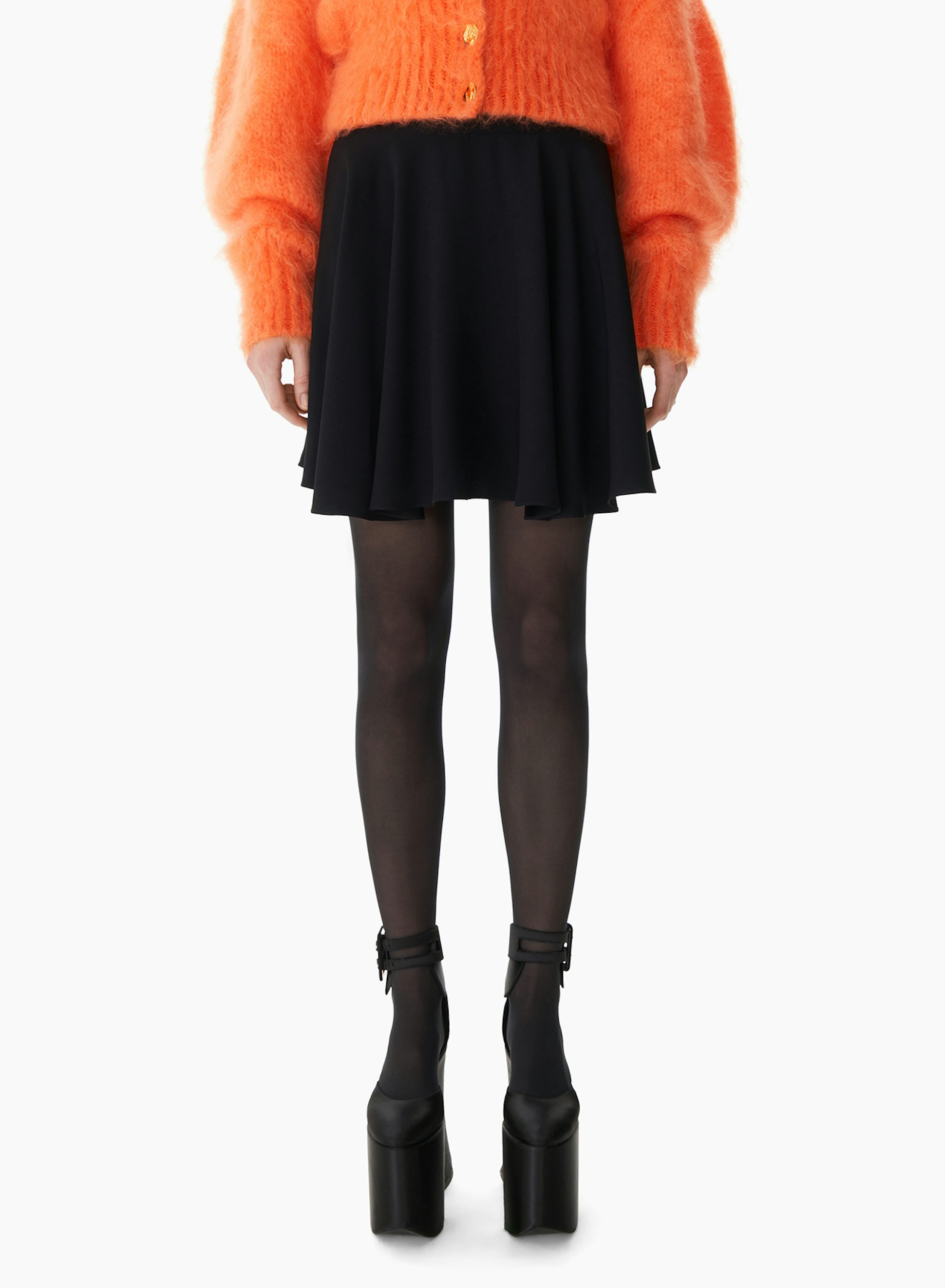 Mini Cady Skater Skirt Black - Nina Ricci 