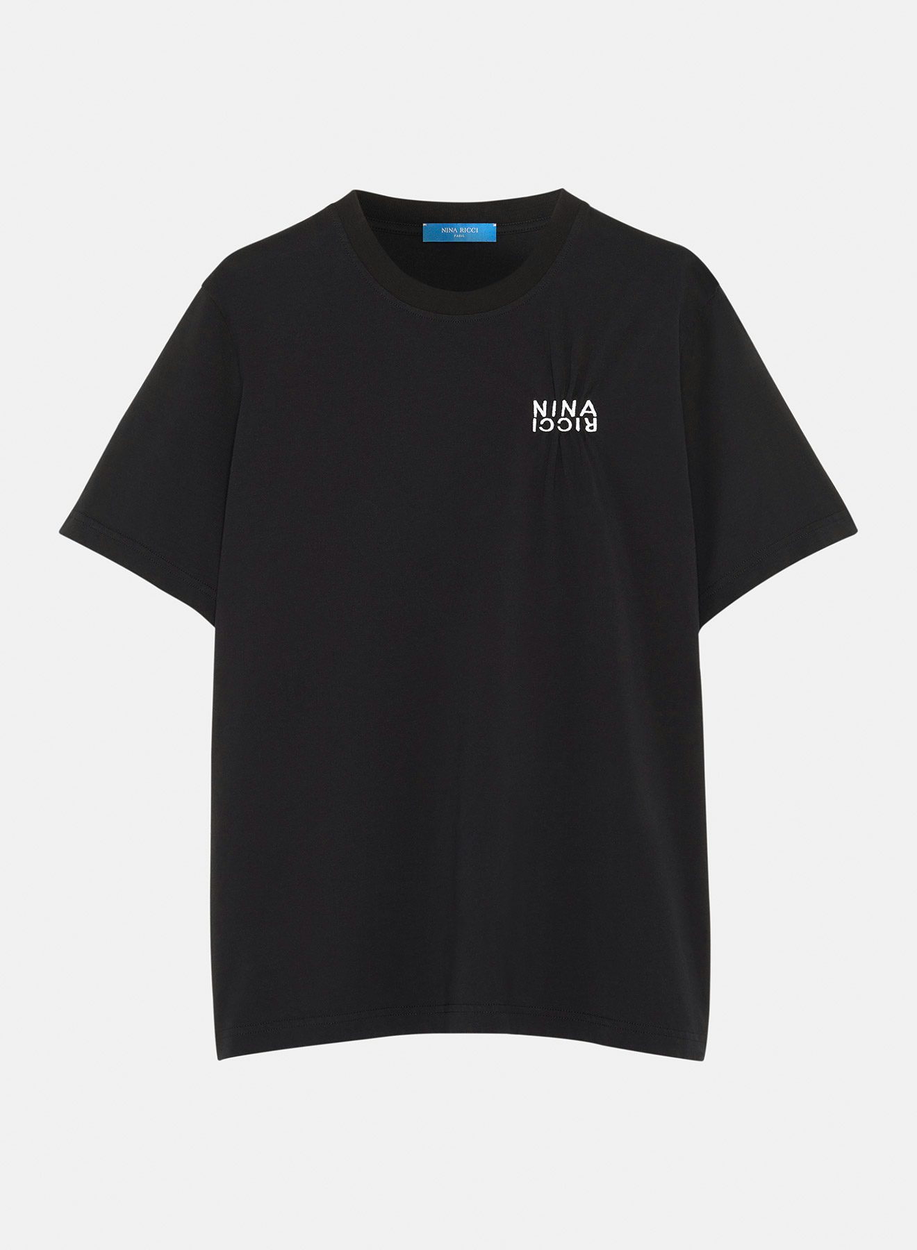 T-shirt en jersey de coton noir - Nina Ricci