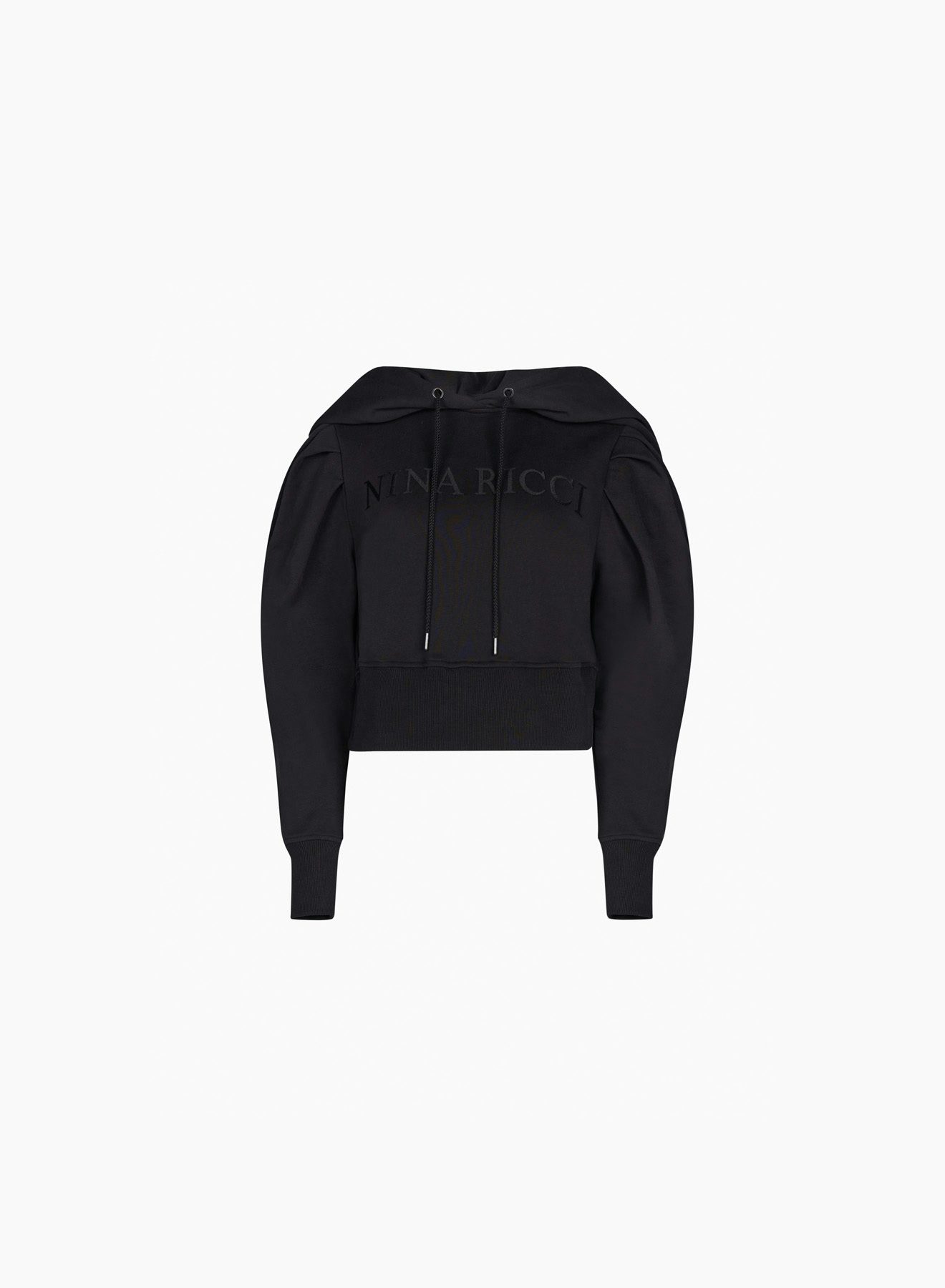Logo Fleece Hoodie Dress Black Nina Ricci logo-fleece-hoodie-dress-black-nina-ricci
