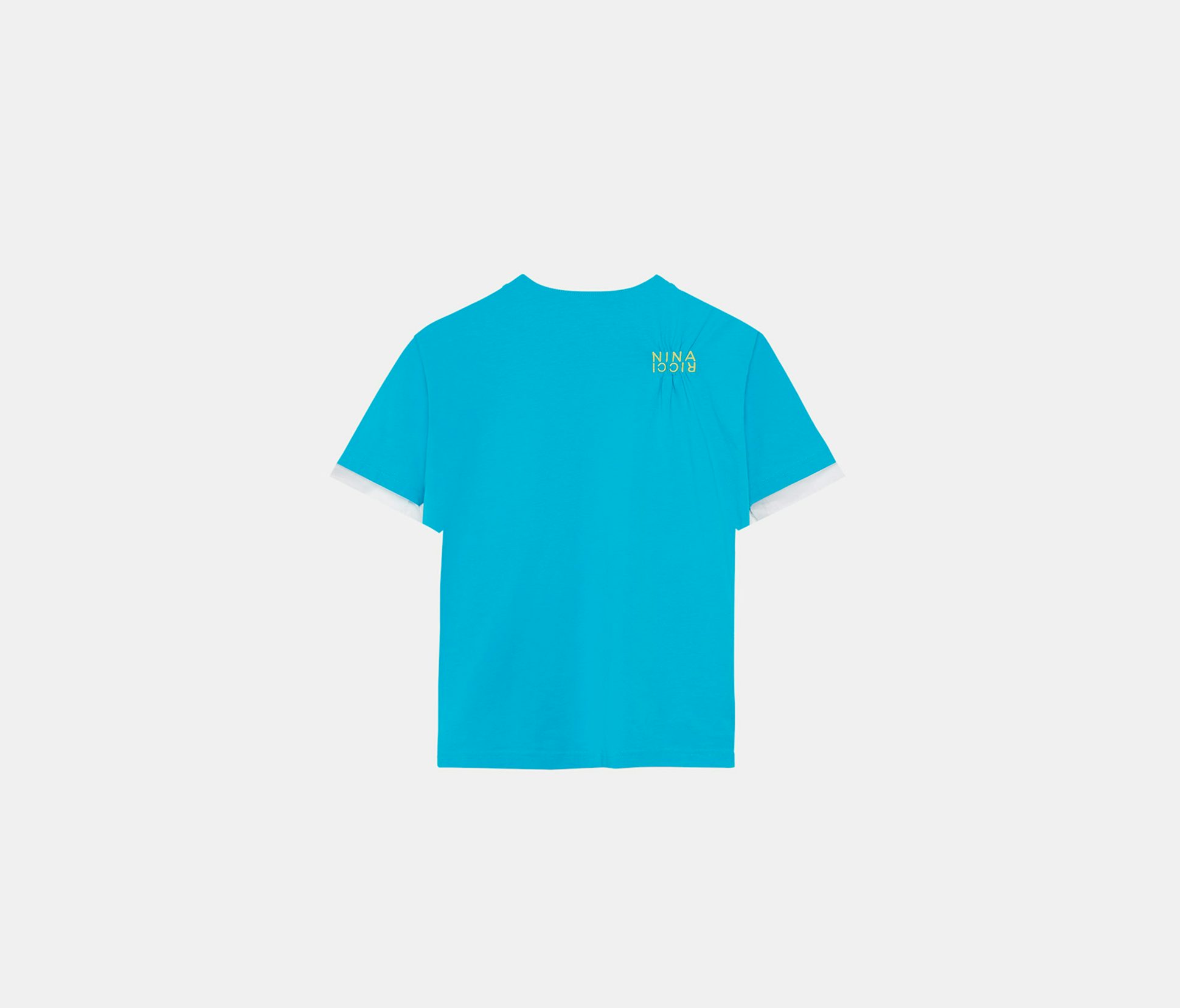 Camiseta de punto jersey de algodón azul - Nina Ricci