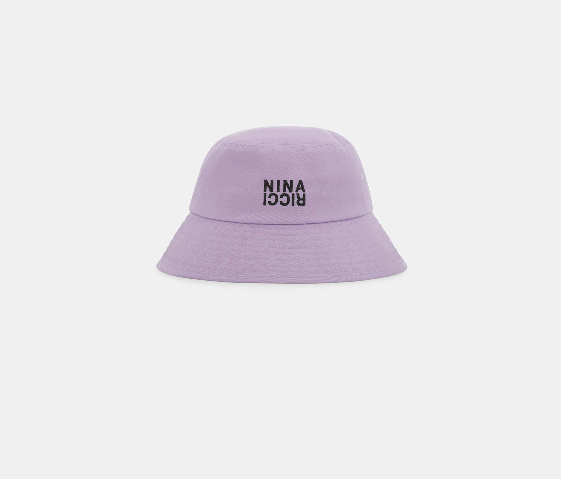 Bucket Hat with Contrasting Purple and Black Nina Ricci Embroidery - Nina Ricci