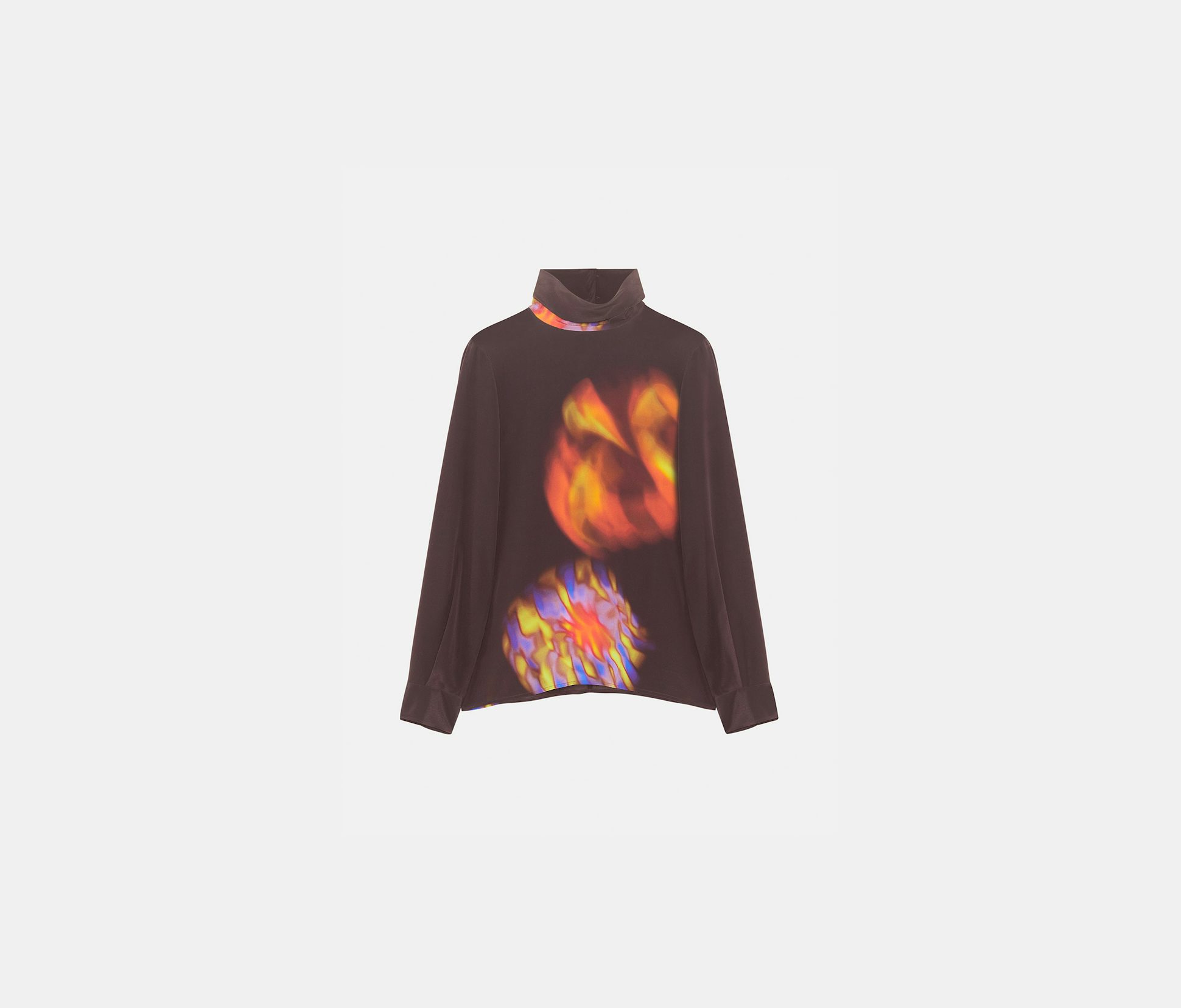 Silk crepon top purple orange - Nina Ricci