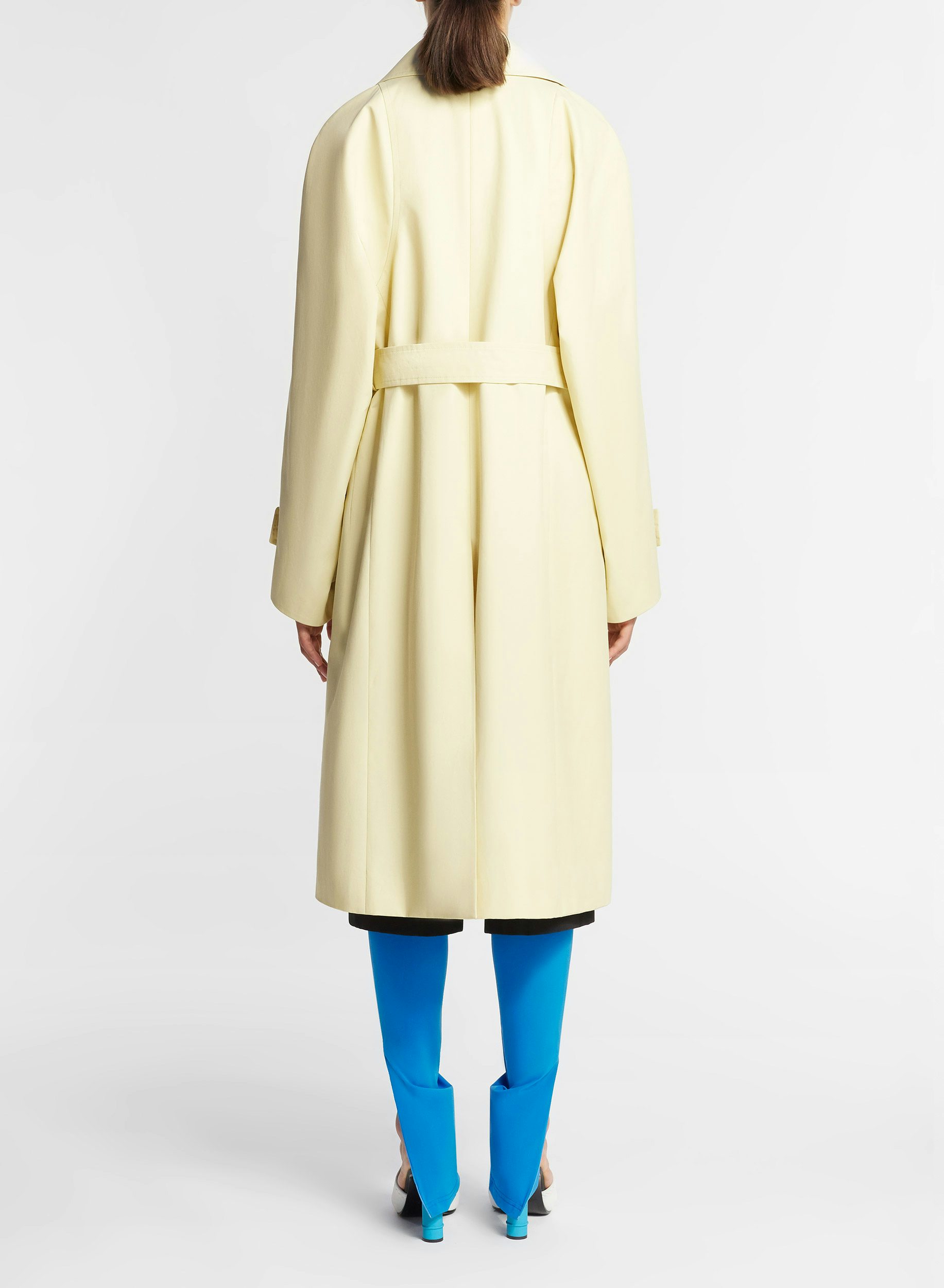 Pale yellow cotton gabardine Trench-coat - Nina Ricci