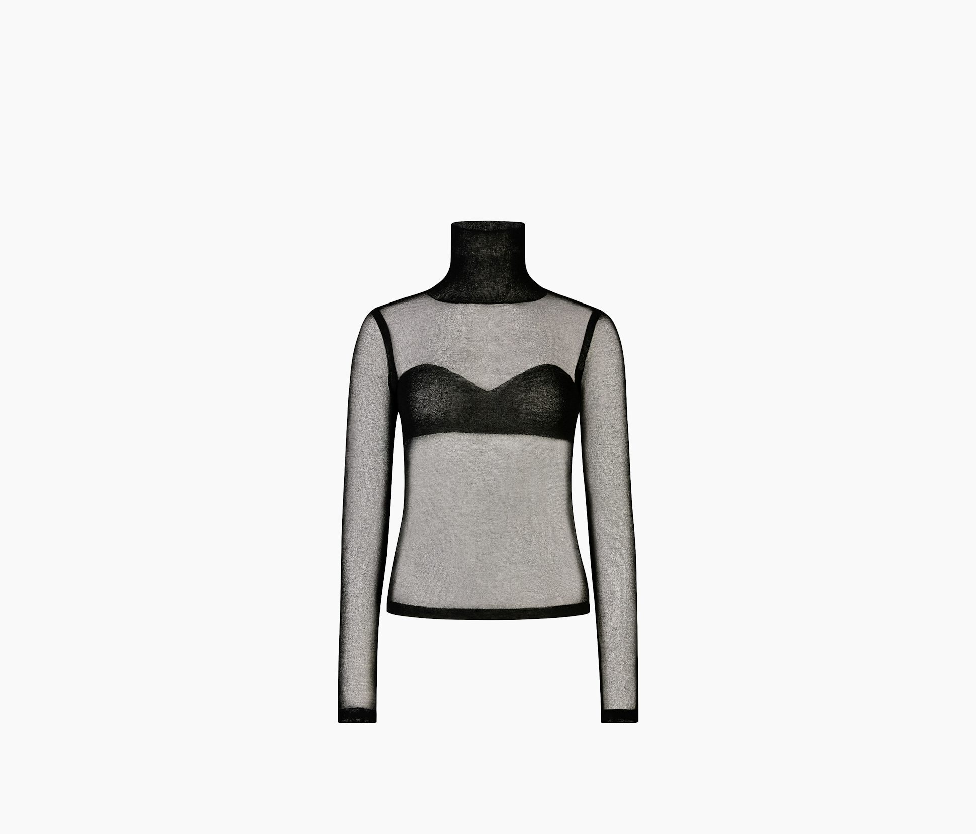 Sheer Knit Turtleneck XS