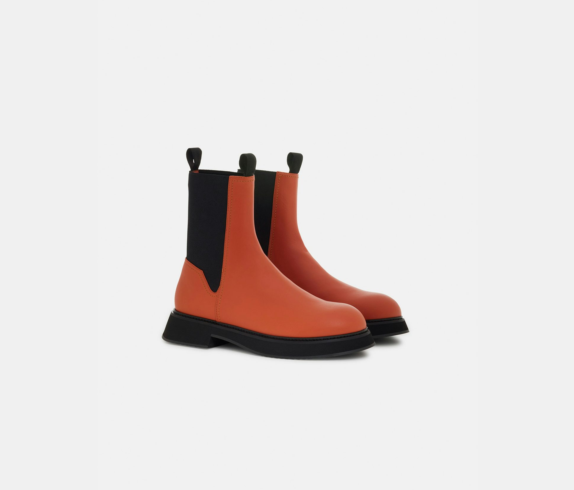 Bottines en cuir de veau rouge brique - Nina Ricci